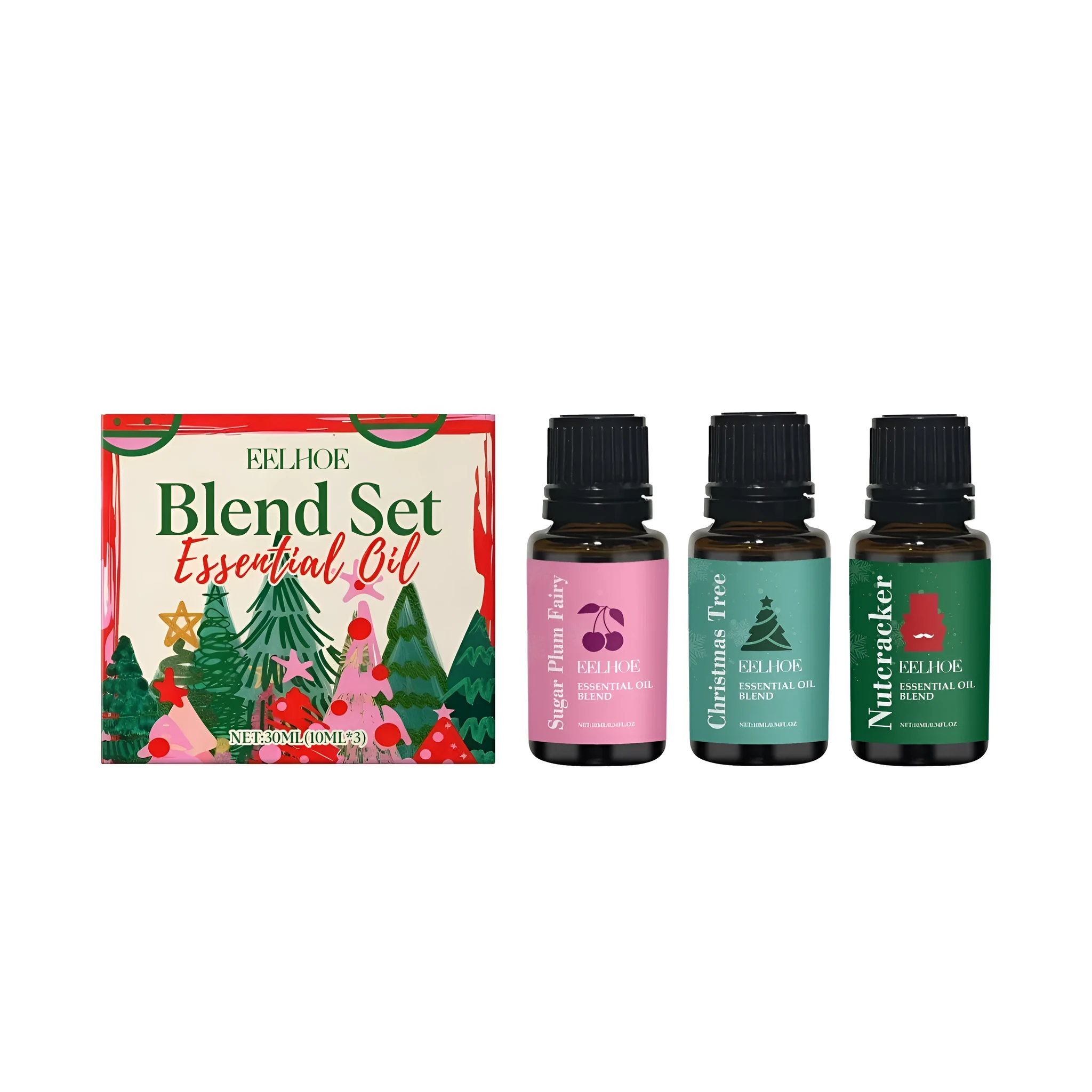 EELHOE moisturizing fragrance oil set with three bottles of essential oil compounds for home scenting