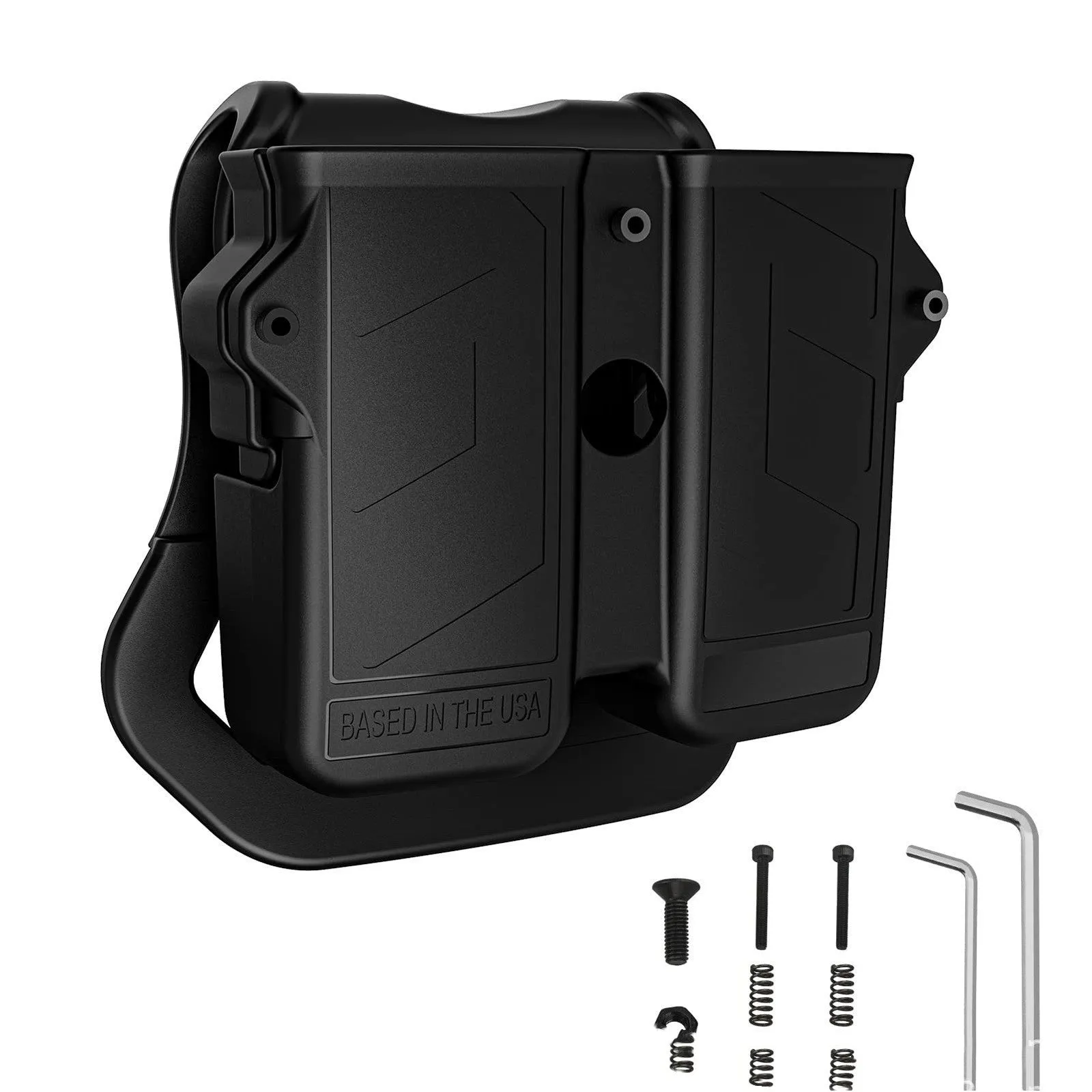 Universal black nylon magazine holder for storing documents on a desk