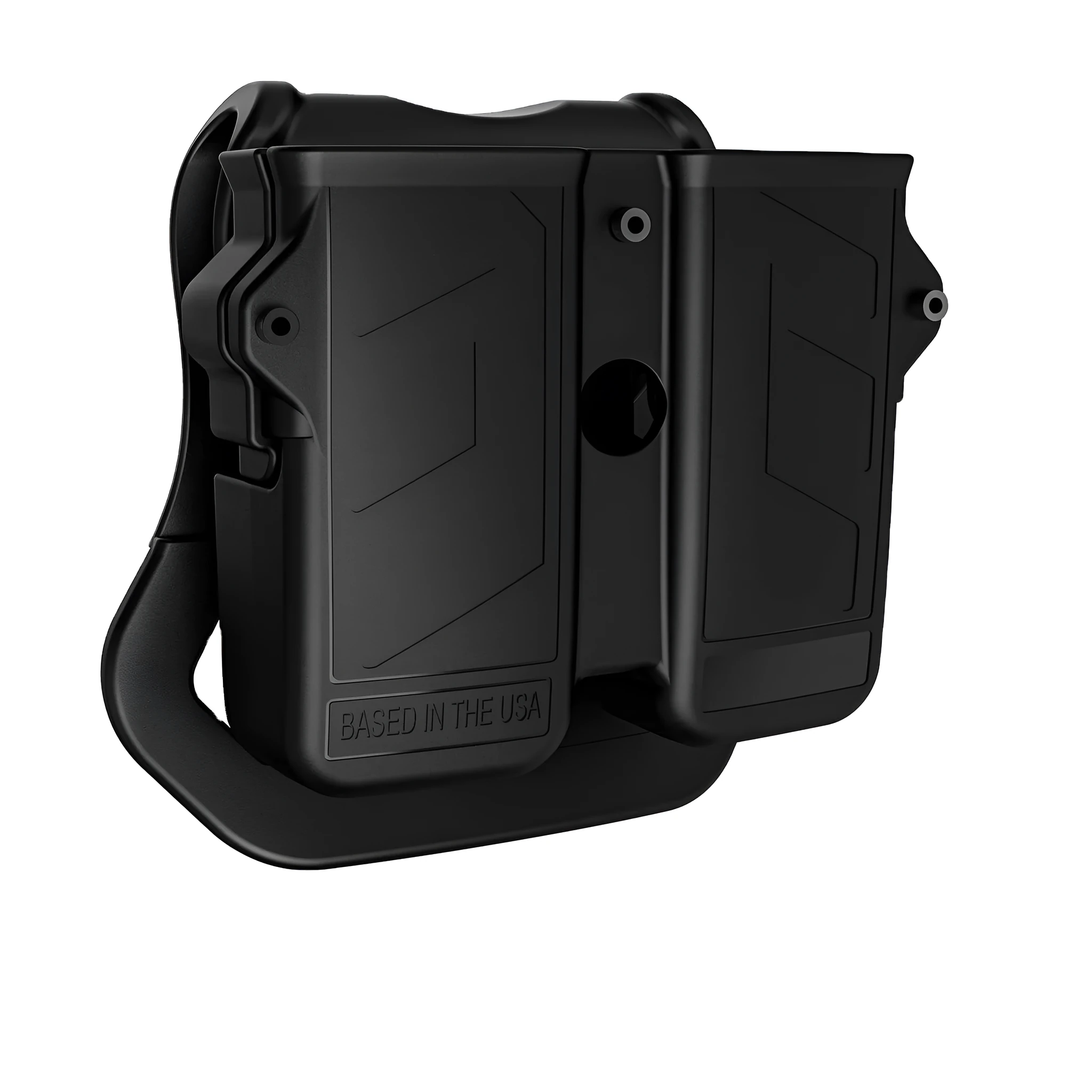 Universal black nylon magazine holder for storing documents on a desk