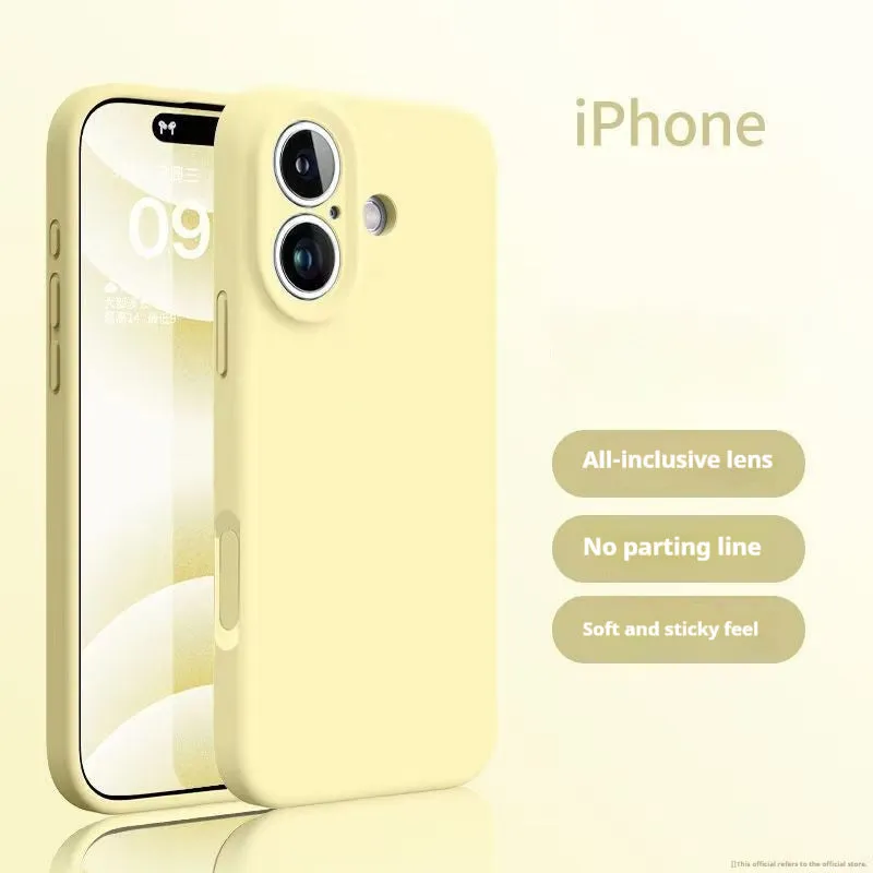 Liquid silicone phone case with matte flowing sand finish for iPhone 17 series in white