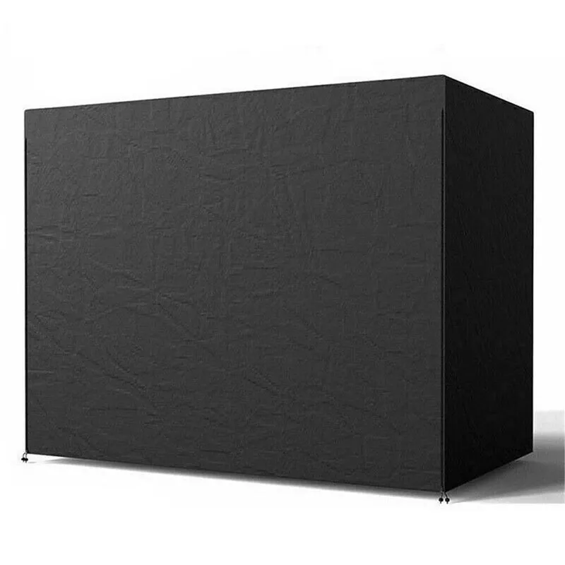 Outdoor double swing hanging basket rattan chair cover in black 420D Oxford fabric, size 220x125x170cm