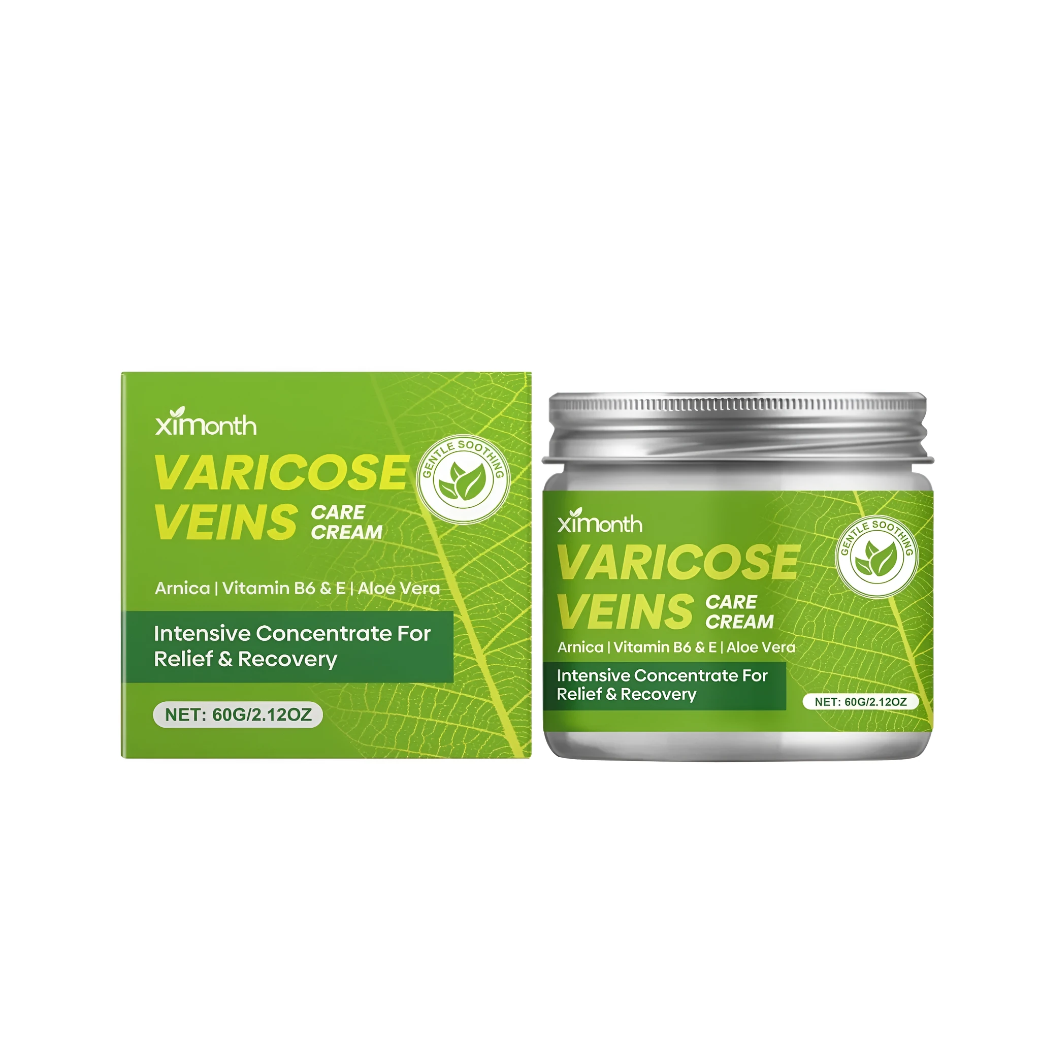 60g tube of varicose veins relief cream with arnica and vitamins.