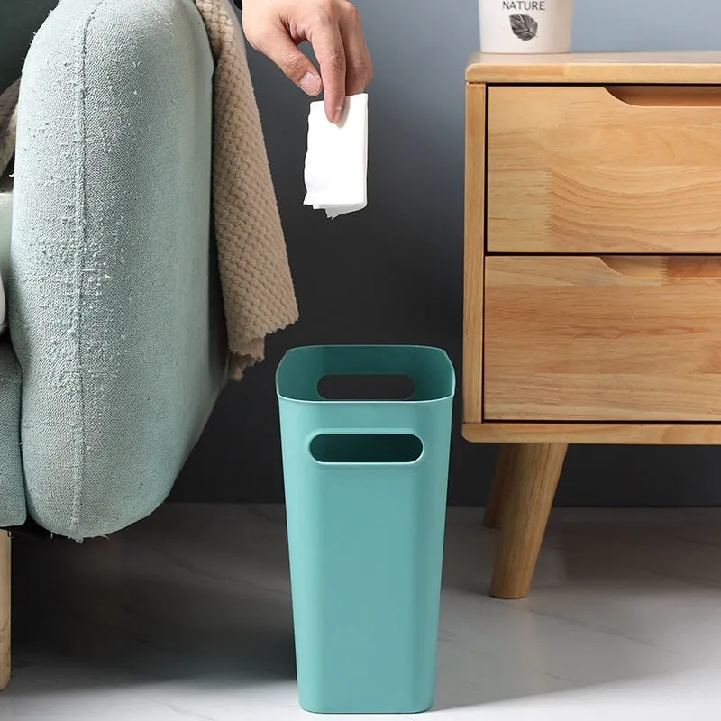 Extra thick PP toilet gap paper basket in six colours for home bathroom storage