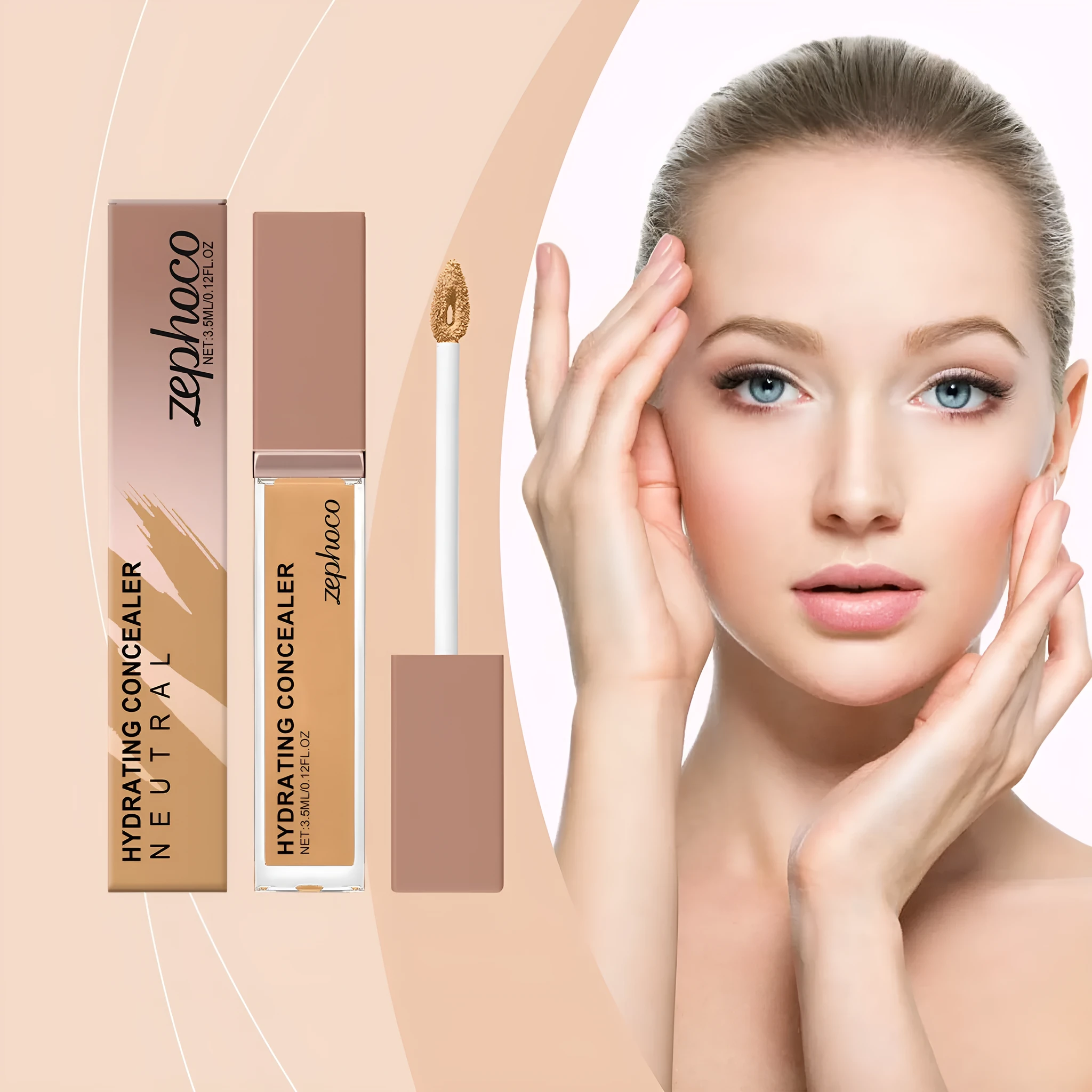 3.5ml medium skin liquid foundation concealer with moisturising formula