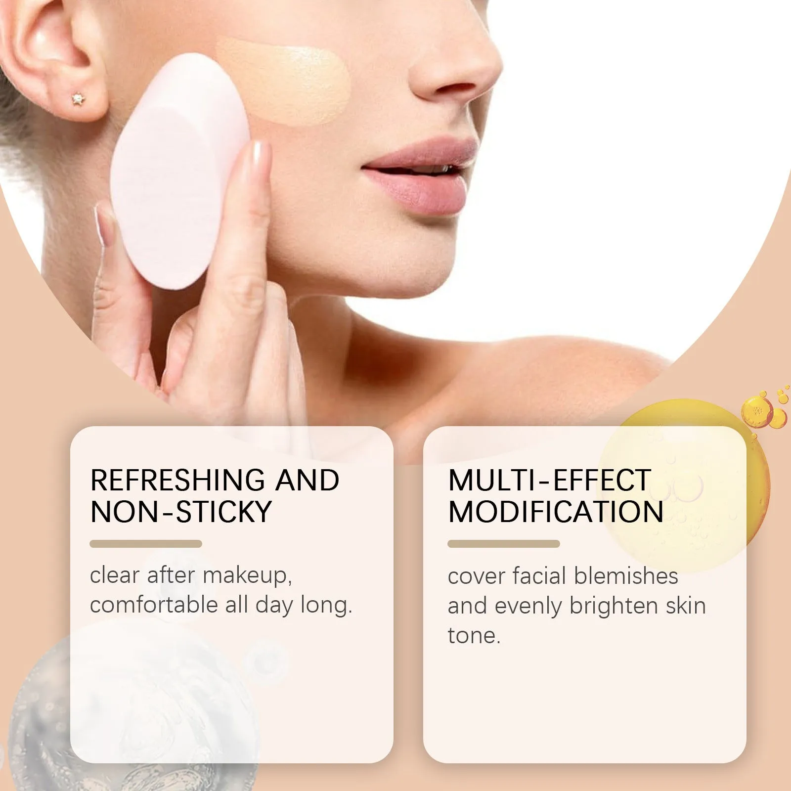 3.5ml medium skin liquid foundation concealer with moisturising formula