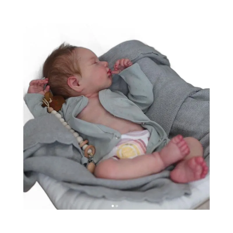 19-inch reborn Loulou silicone baby doll 49cm height realistic detail
