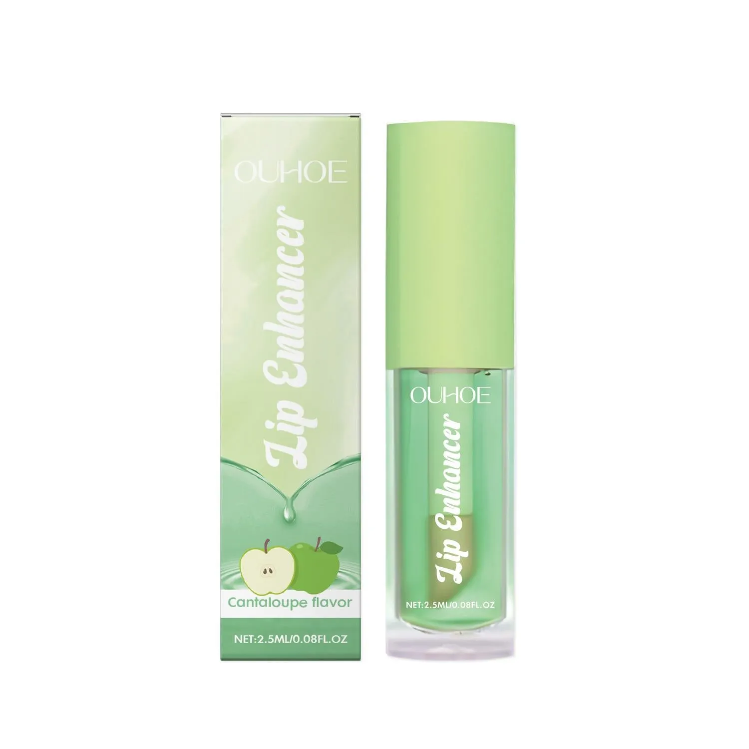 Green Apple moisturising lip oil tube with fruity flavour and natural oils