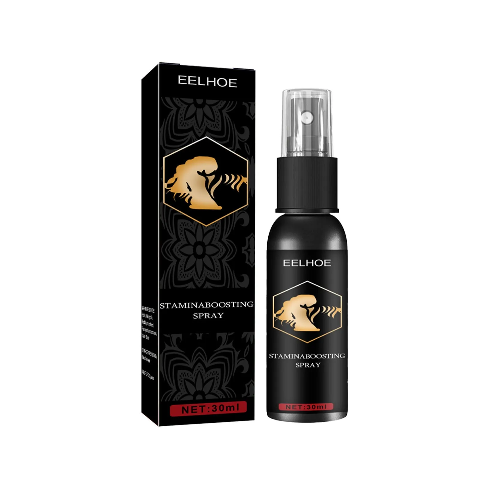 30ml spray bottle of men's body moisturising and strong massage treatment oil.