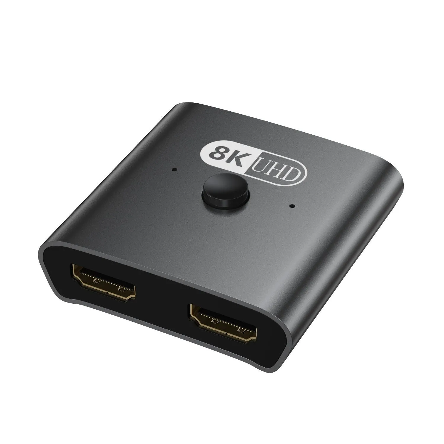 AB two-in-one-out bidirectional switcher supporting 4K and 8K resolution with split screen and 5-metre cable
