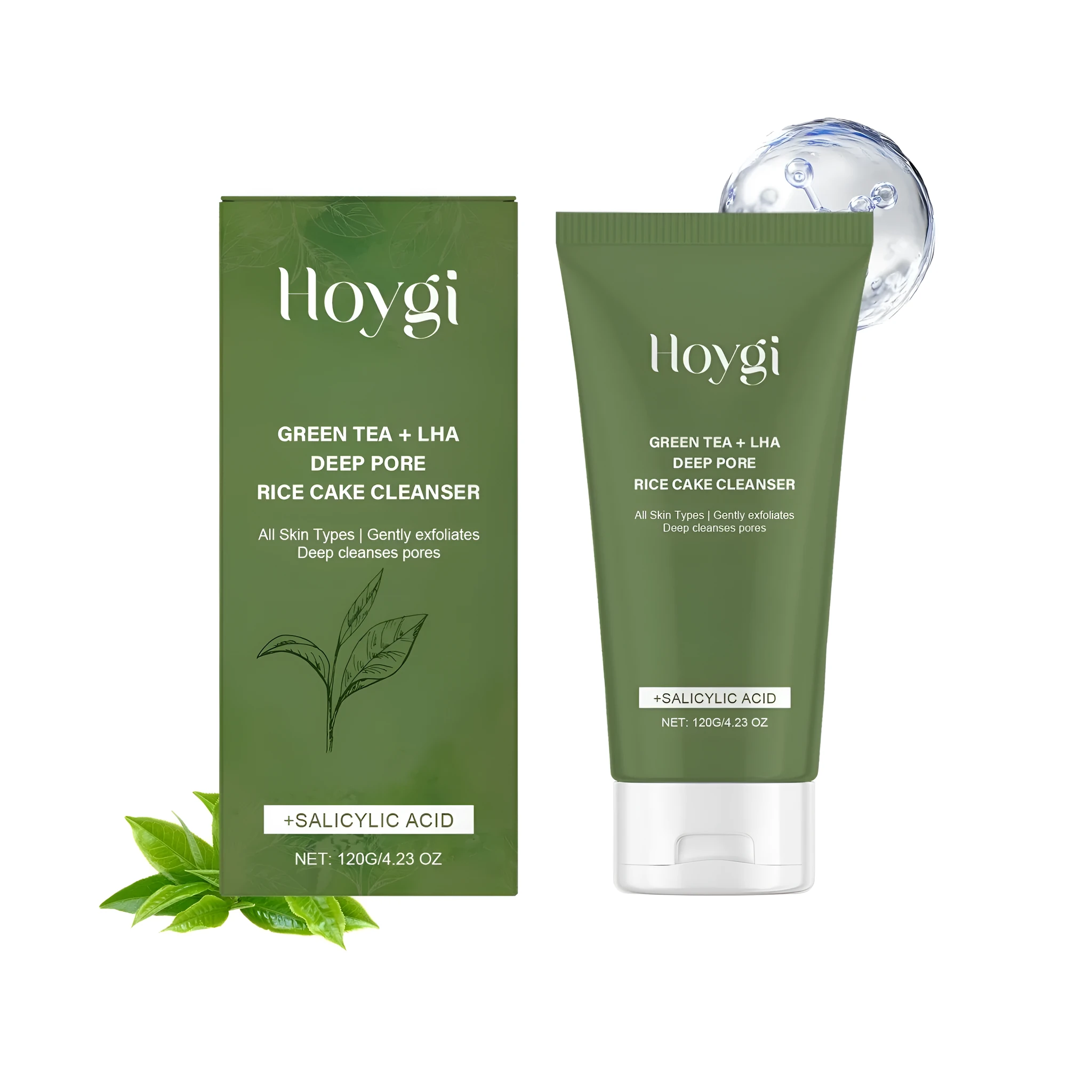 120g tube of Green Tea Salicylic Acid Cleansing Milk for oily skin.