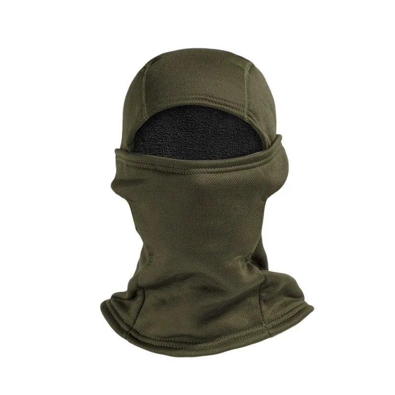 Outdoor camouflage cold-proof fleece cycling ski mask with polar fleece lining in CP Camouflage colour
