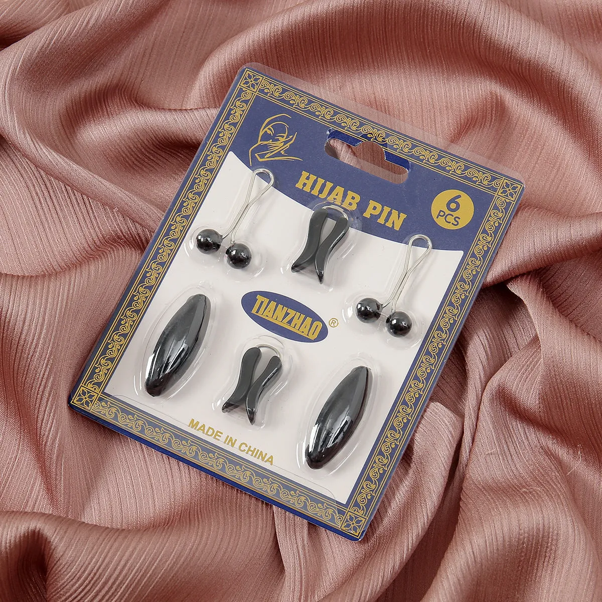Oval plastic resin-drip scarf clip set in five colours, medium size 3.5x1.7cm