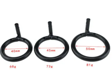 Black manganese steel men's chastity lock ring for sexual pleasure, shown on a neutral background