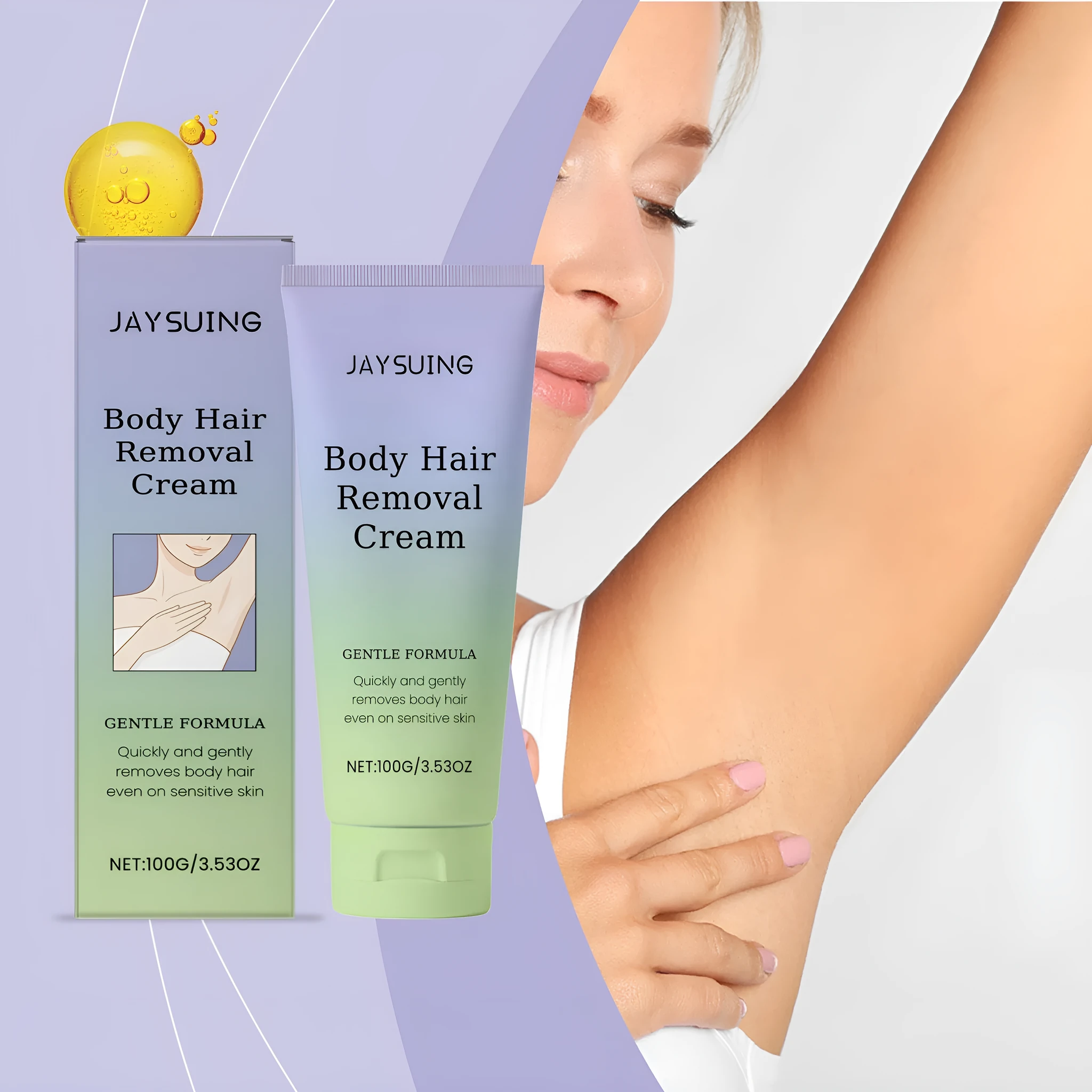100g tube of moisturising hair removal cream with witch hazel and glycerin.