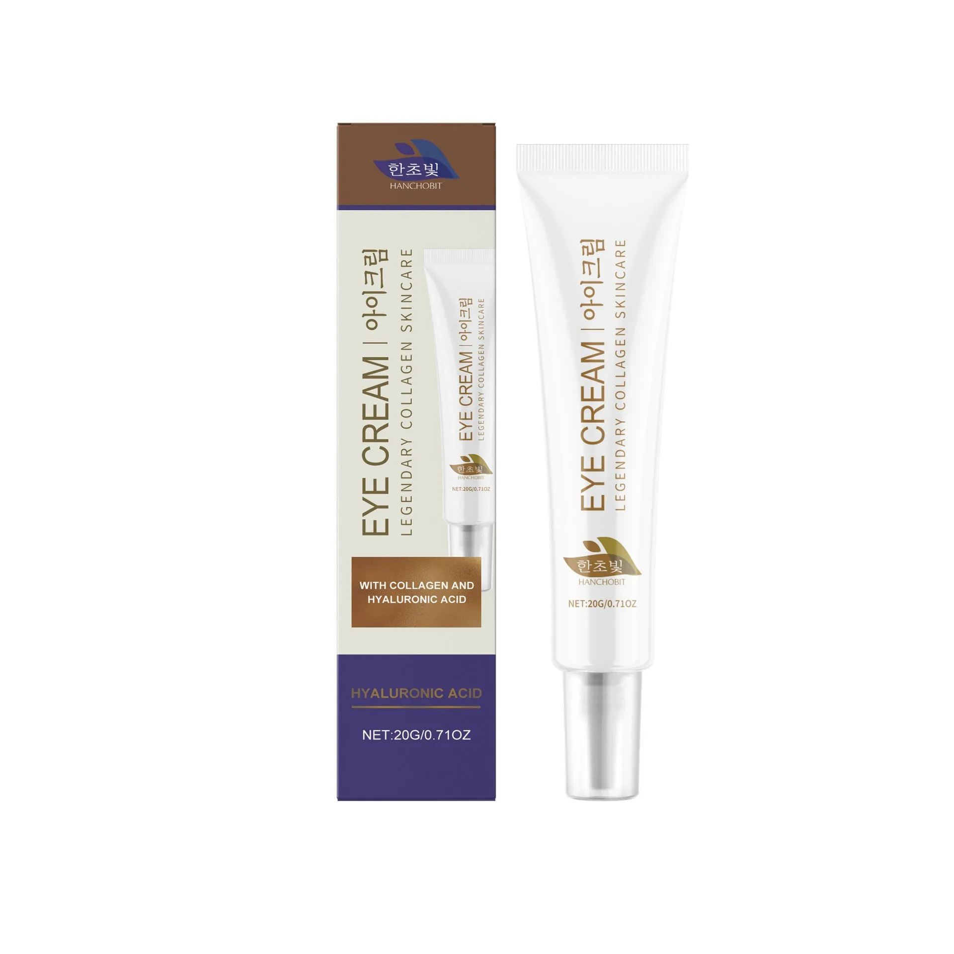 Jar of 20g collagen and hyaluronic acid eye cream for moisturising