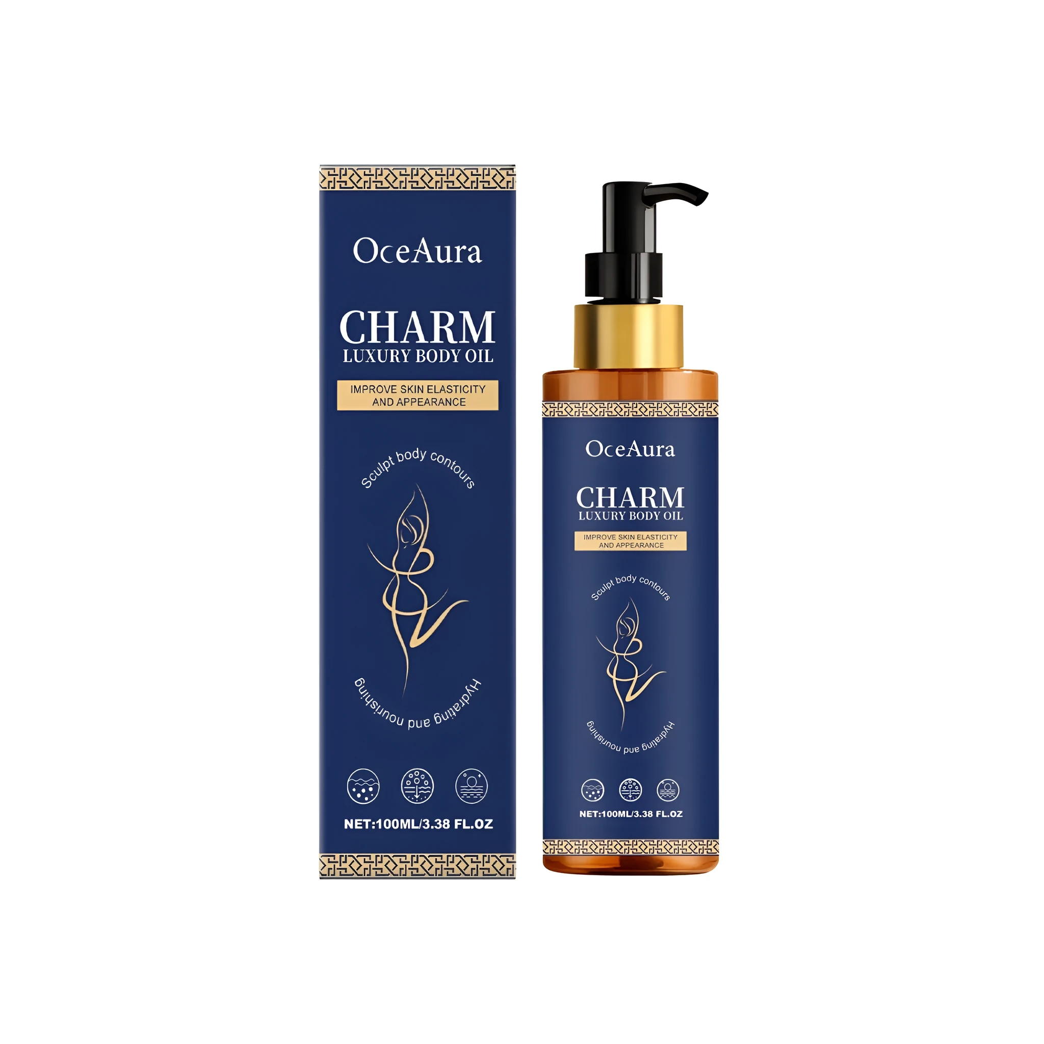 100ml bottle of skin moisturizing oil with rosemary, rose, and centella asiatica extracts