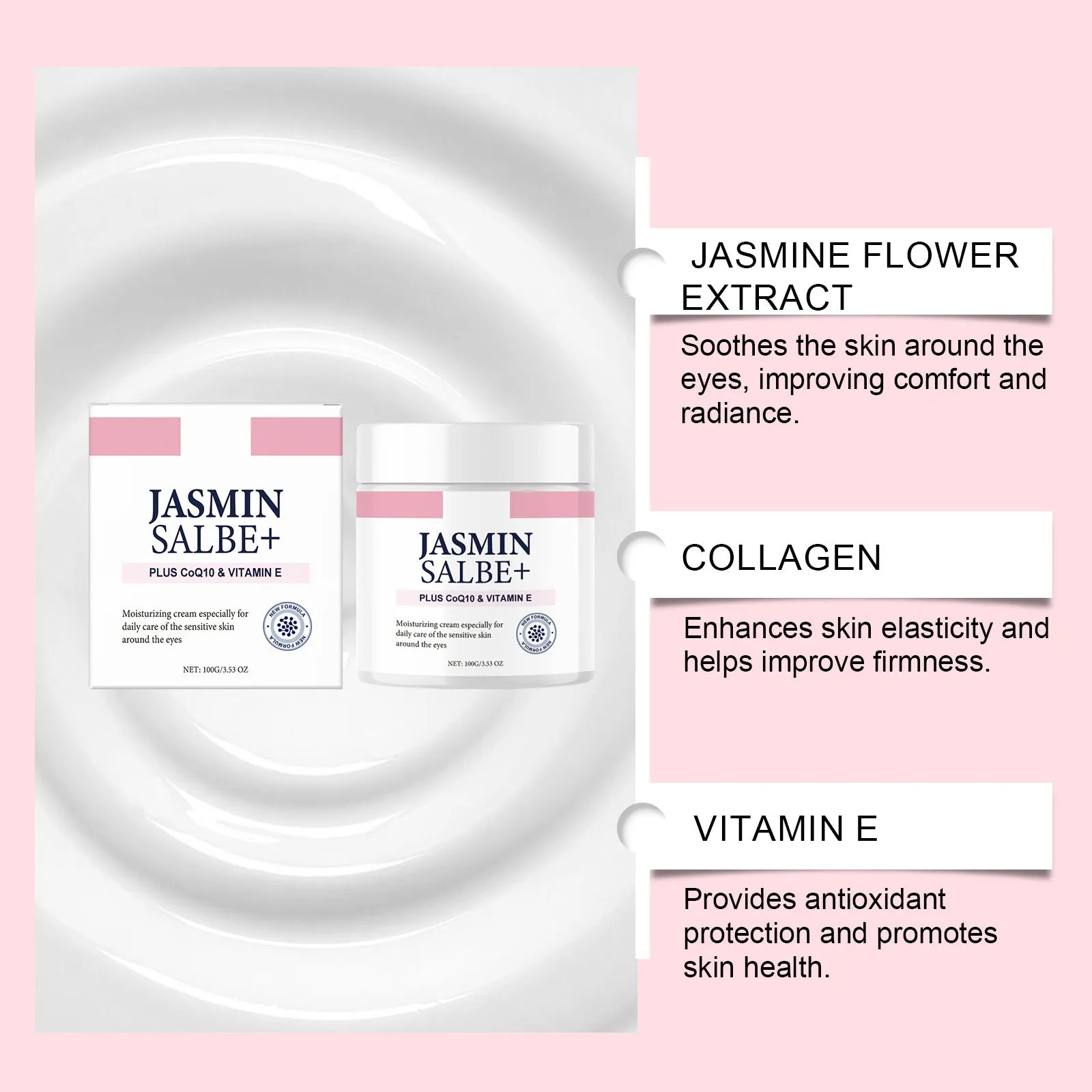 Collagen Light Wrinkle Eye Cream 100g jar for eye area moisturising and fine line care