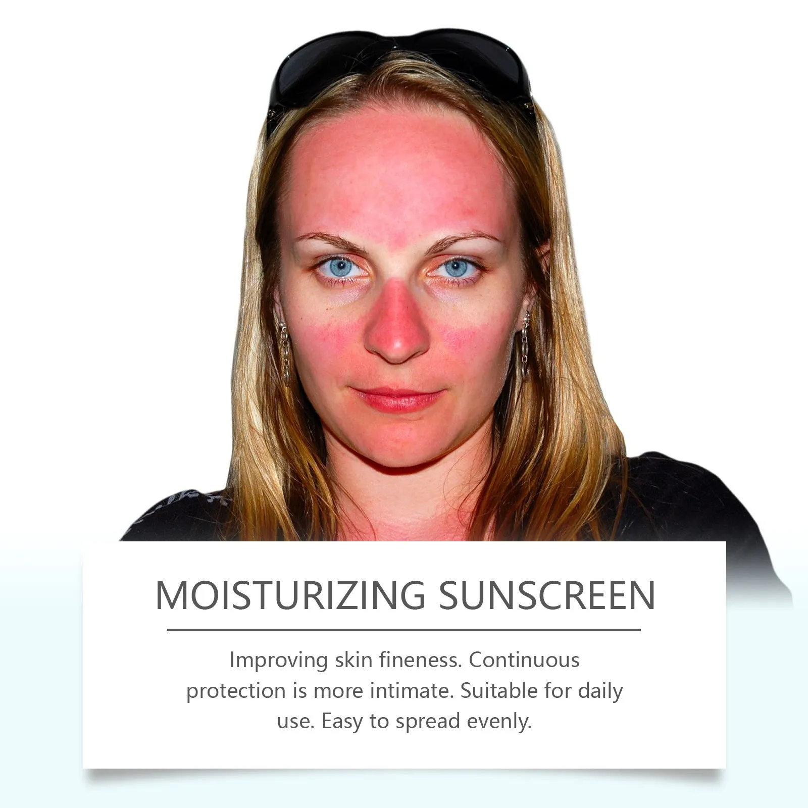 Skitsun Snow Grass Sunscreen cream in 50g tube with Centella Extract and Hyaluronic Acid