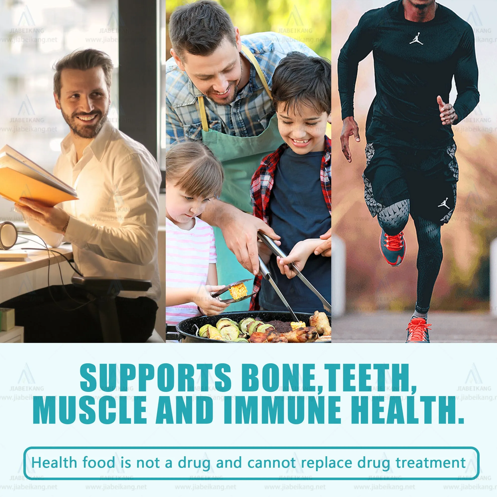 Bone and joint health calcium soft capsules in a bottle, 1000mg, custom colour available