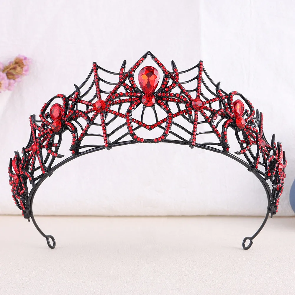 European American Halloween crown hair ornament alloy diamond finish hairband for women four colour variants