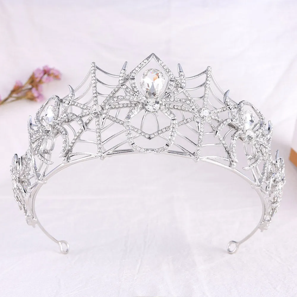 European American Halloween crown hair ornament alloy diamond finish hairband for women four colour variants