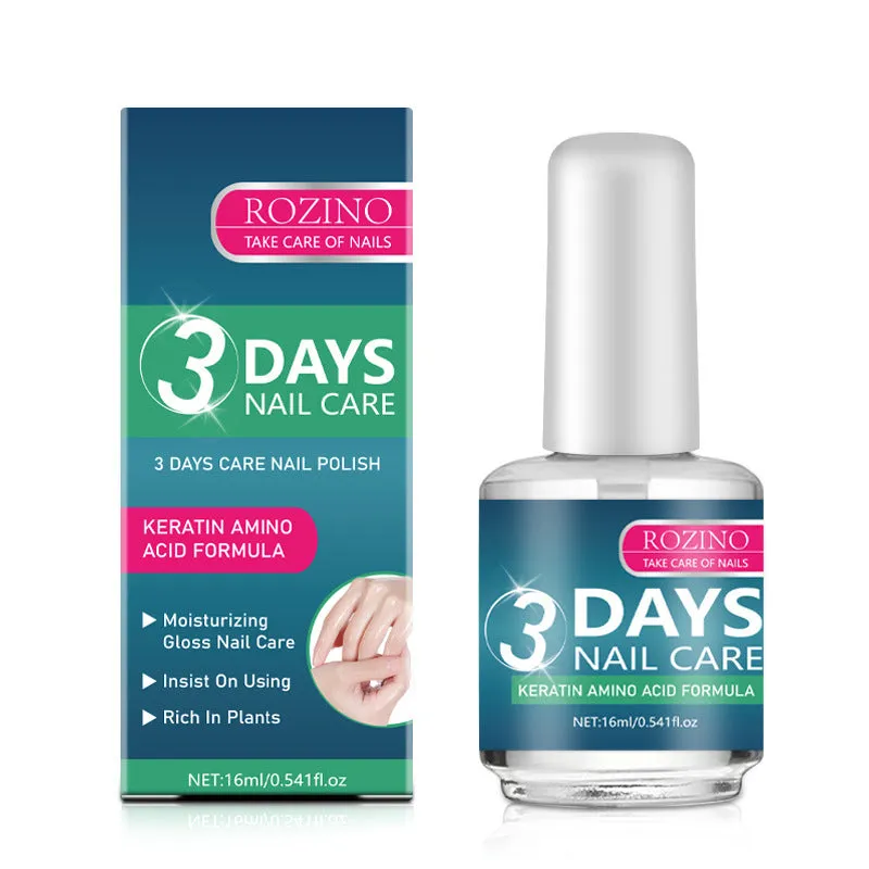 Functional waterproof nourishment oil nail polish 16ml transparent base coat quick-drying baking-free