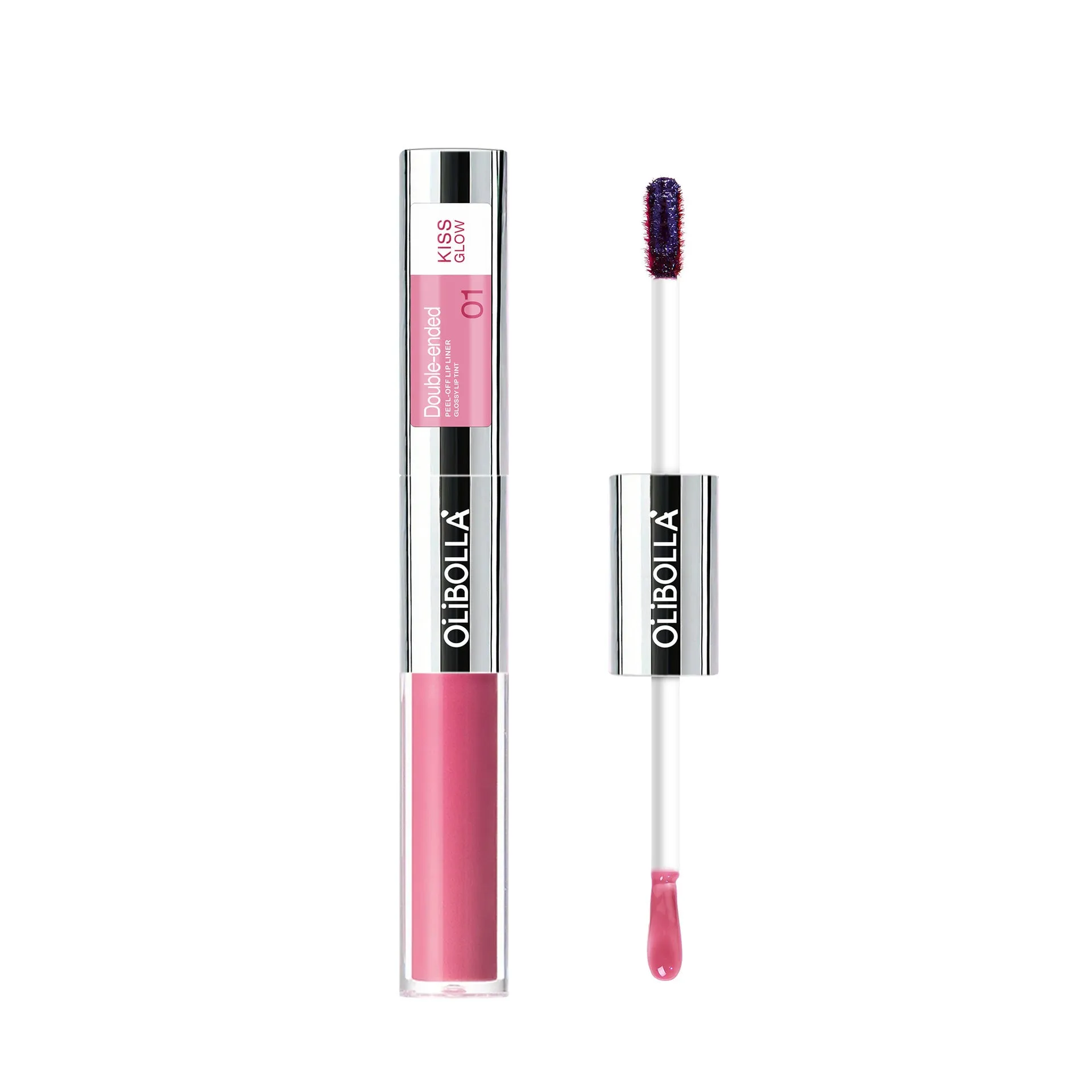 Waterproof lip gloss in four colour options with stripping lip liner effect