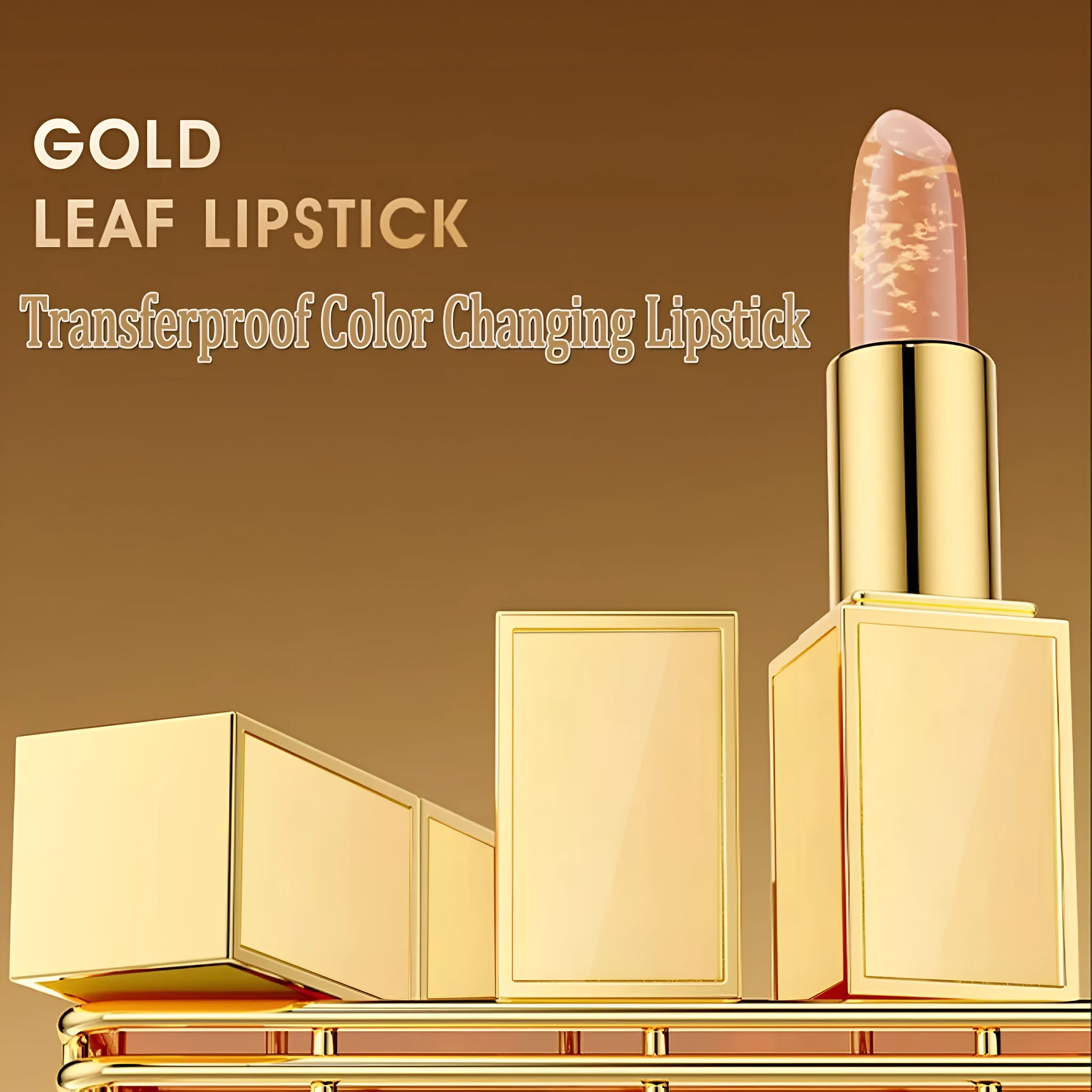 3.5g temperature change lip balm stick on a transparent background.
