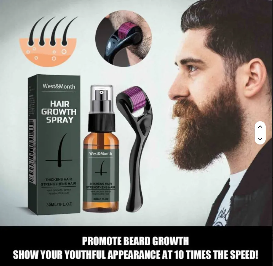 Men's beauty care suit with natural organic face spray and cream, featuring herbal tea ingredients