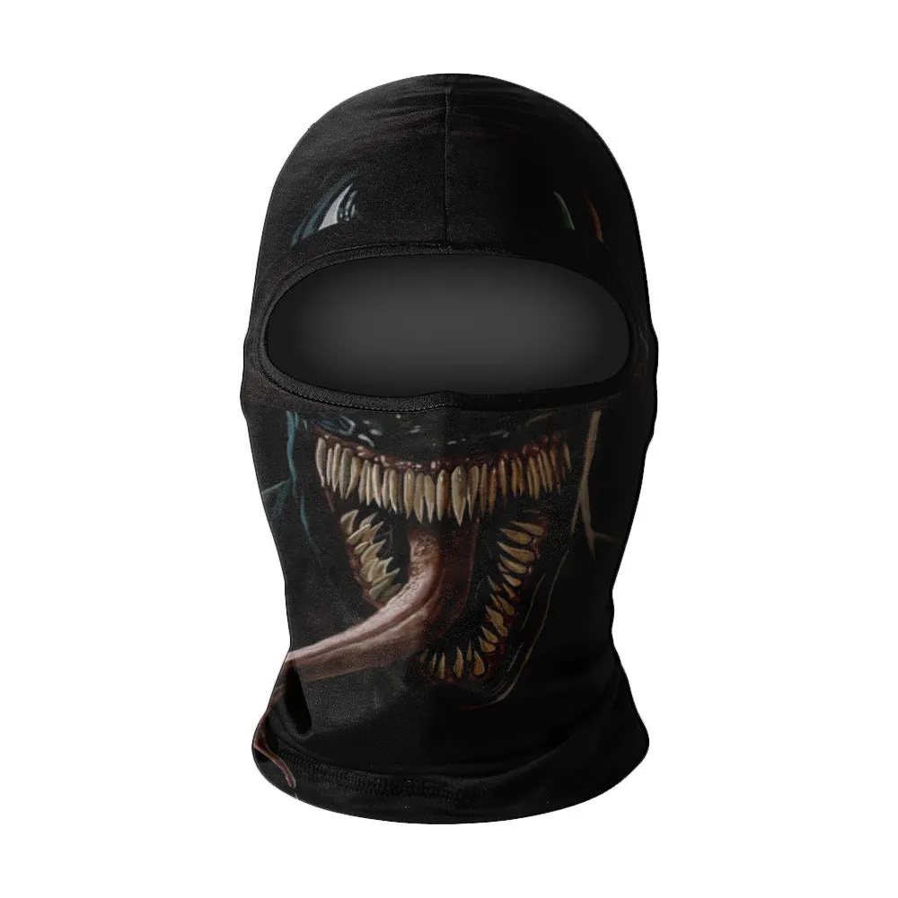 Summer breathable full face sun protection headgear in ice silk fabric, polyester, average size, available in multiple colours