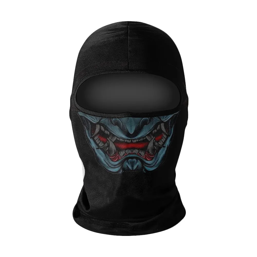 Summer breathable full face sun protection headgear in ice silk fabric, polyester, average size, available in multiple colours