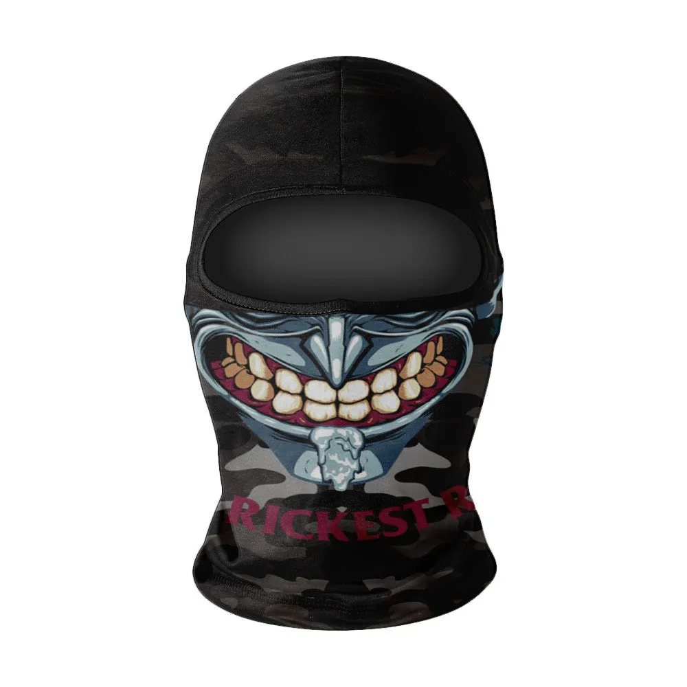 Summer breathable full face sun protection headgear in ice silk fabric, polyester, average size, available in multiple colours