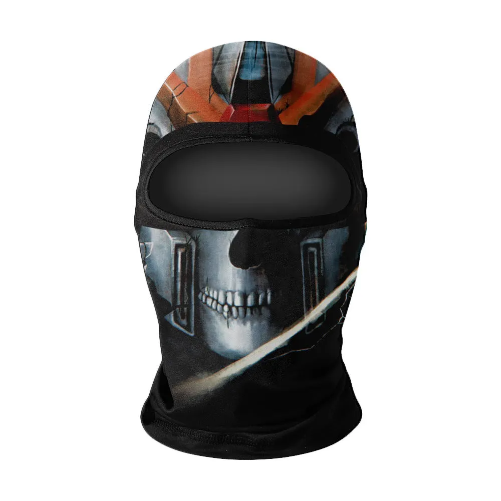 Summer breathable full face sun protection headgear in ice silk fabric, polyester, average size, available in multiple colours