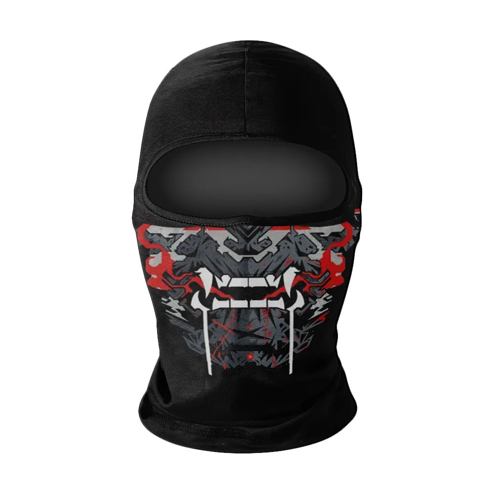 Summer breathable full face sun protection headgear in ice silk fabric, polyester, average size, available in multiple colours