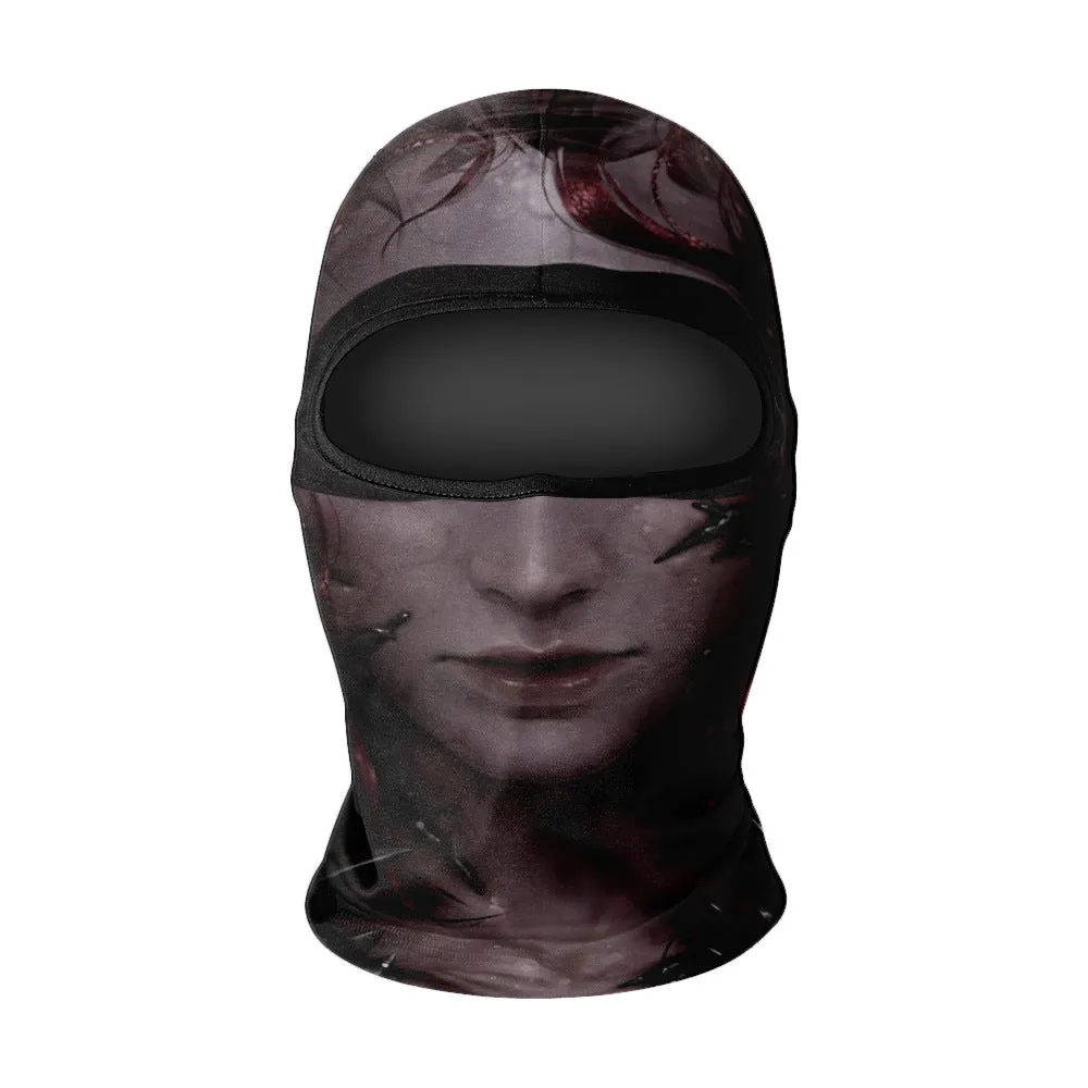 Summer breathable full face sun protection headgear in ice silk fabric, polyester, average size, available in multiple colours