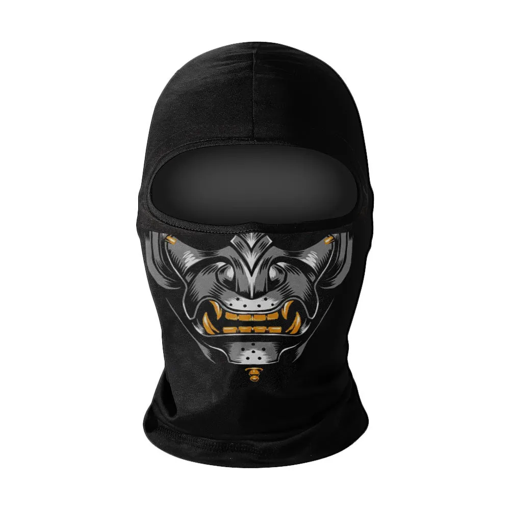 Summer breathable full face sun protection headgear in ice silk fabric, polyester, average size, available in multiple colours