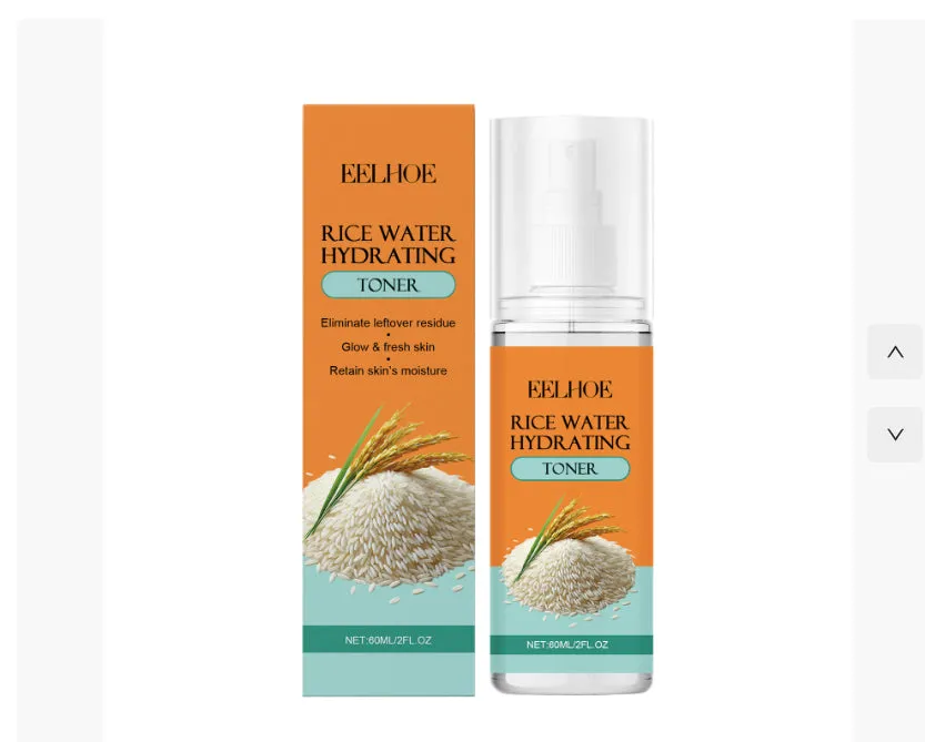 60ml white tube rice facial cleanser with moisturising ingredients on a plain background