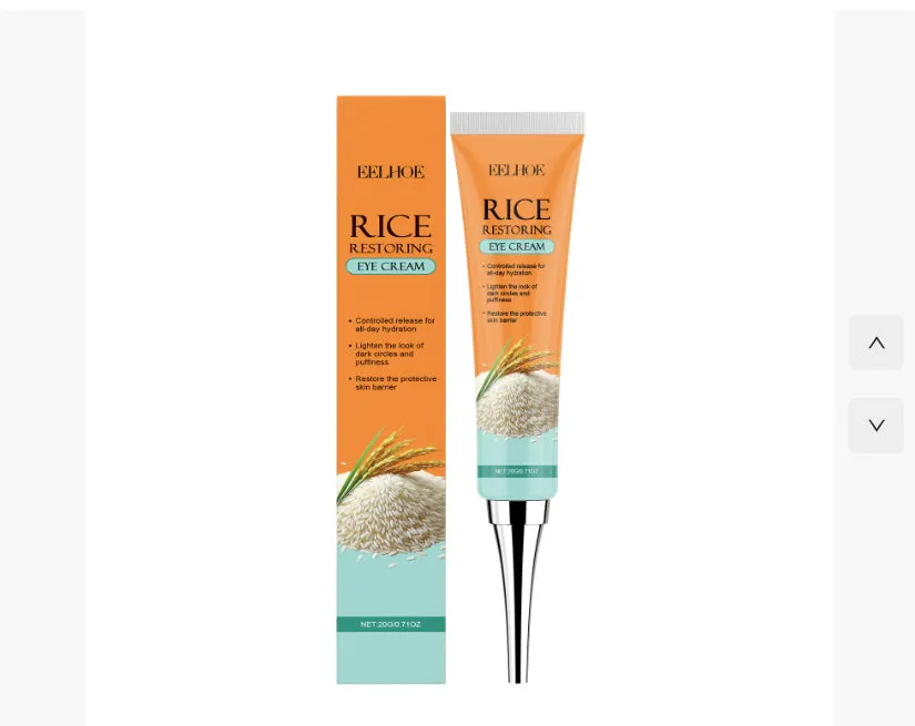 60ml white tube rice facial cleanser with moisturising ingredients on a plain background