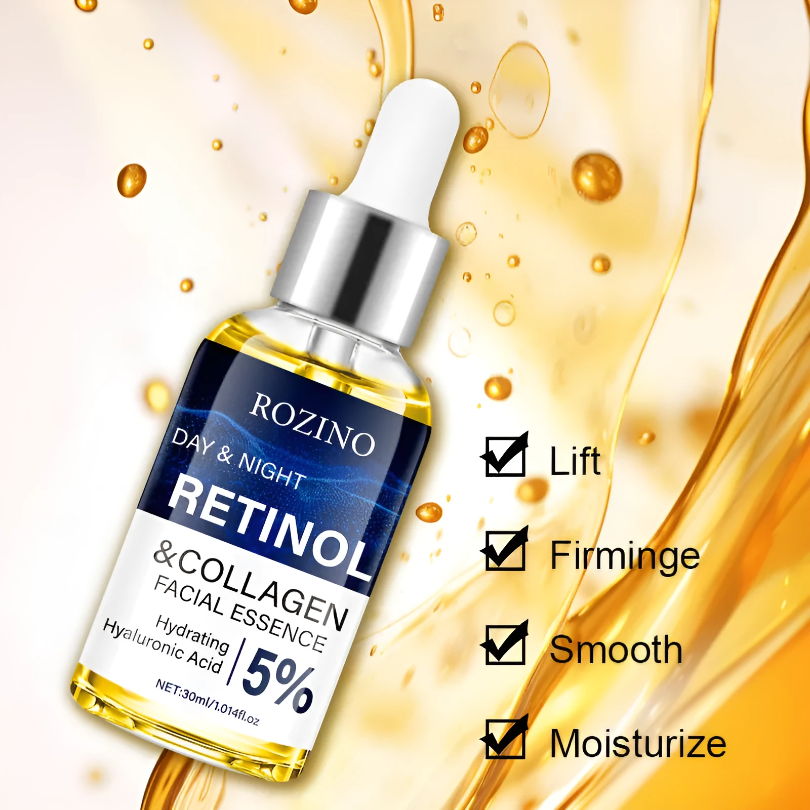 Retinol firming anti-aging facial essence 30ml bottle for ladies