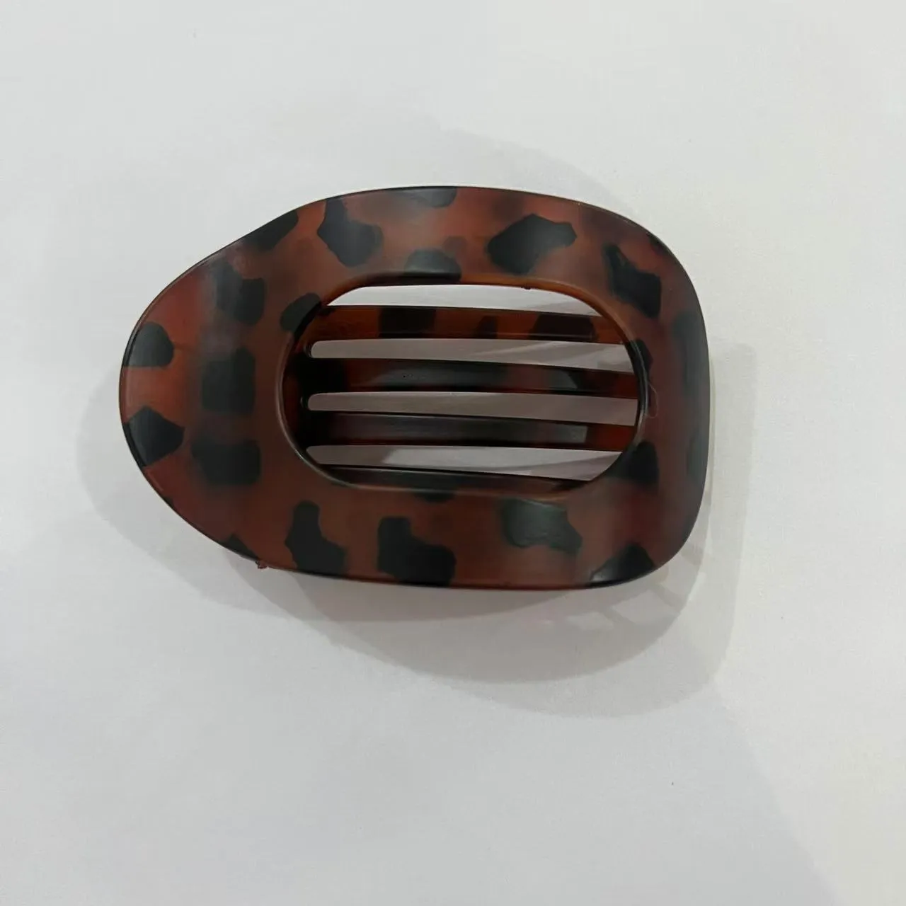 Large duckbill hair clip for women back head updo, matte black finish, baking varnish, simple quadrilateral shape