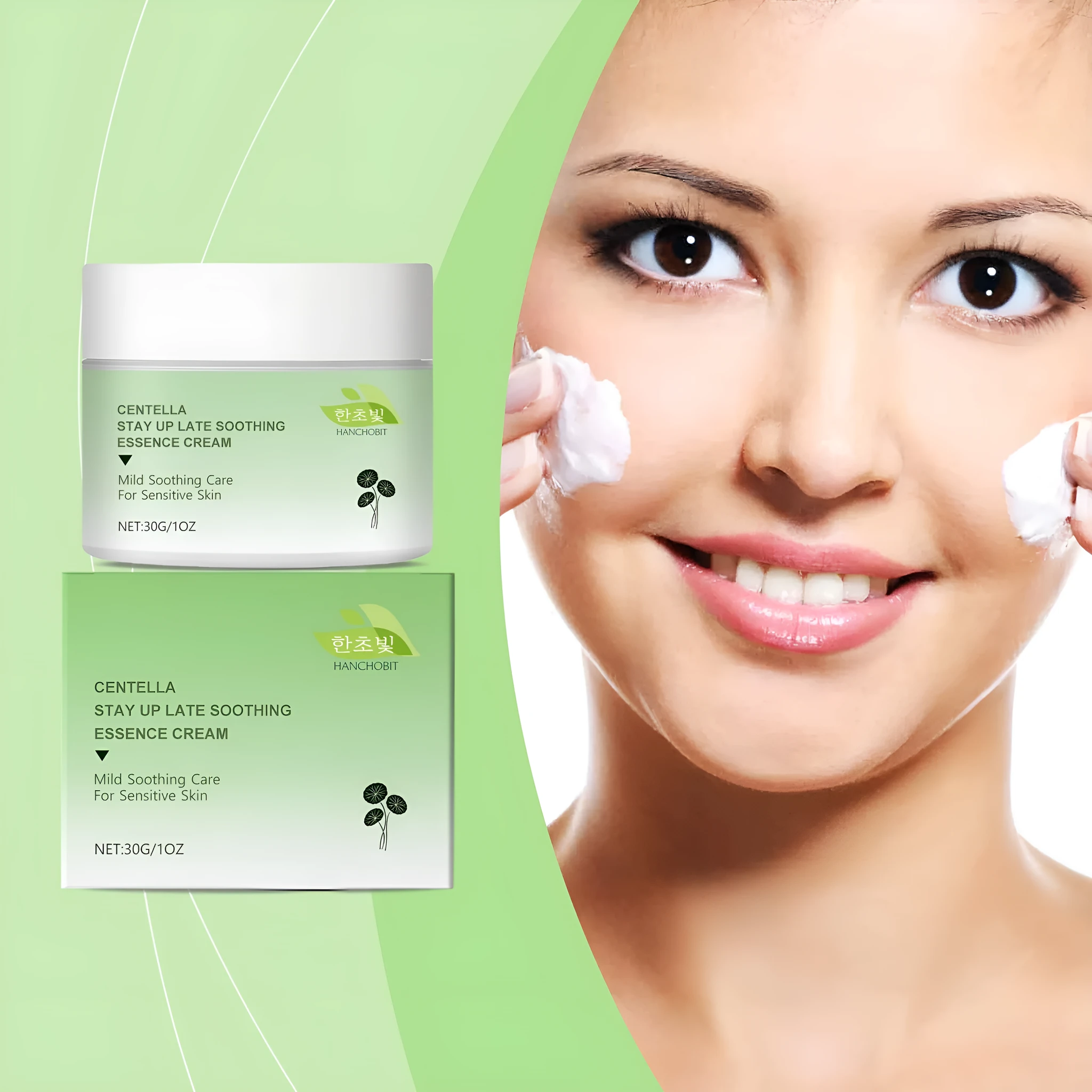 Centella Asiatica Soothing Cream 30g pot with botanical extracts.