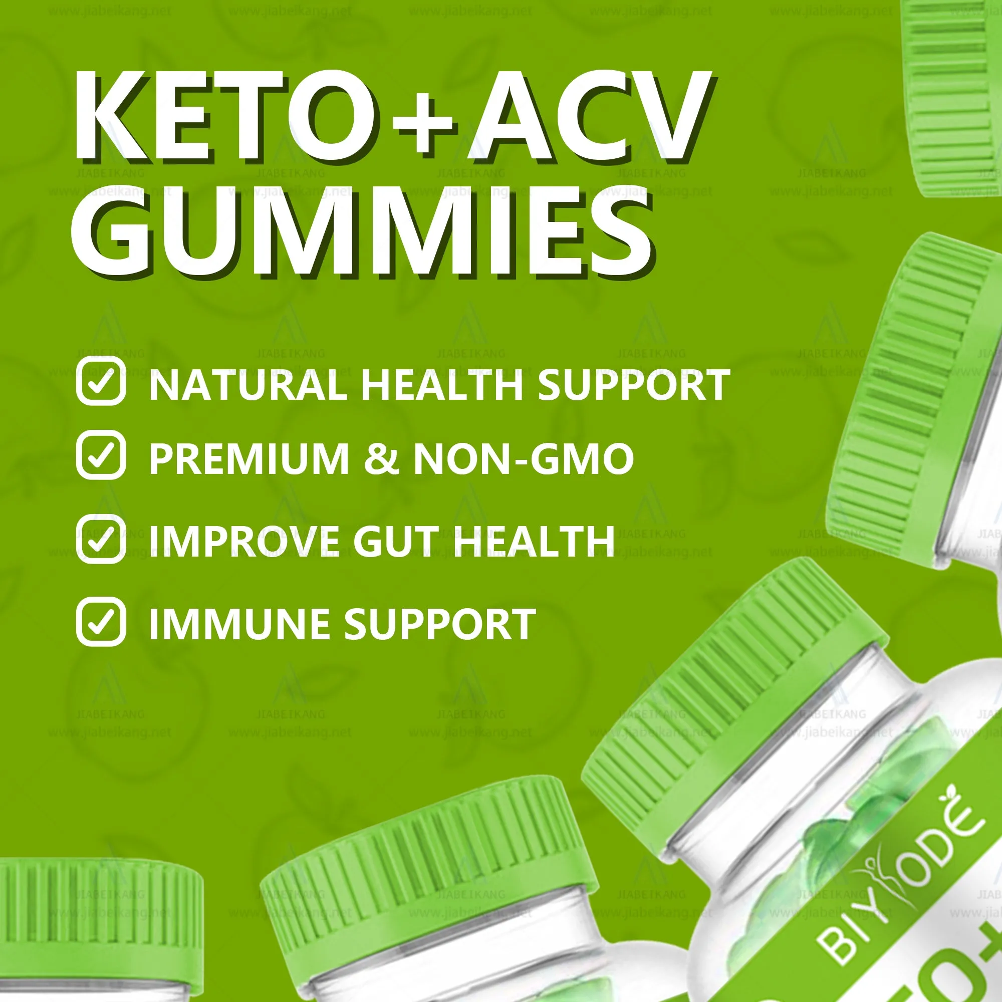 Biyode keto gummies apple cider vinegar ACV bear gummies 60 count bottle weight management supplement