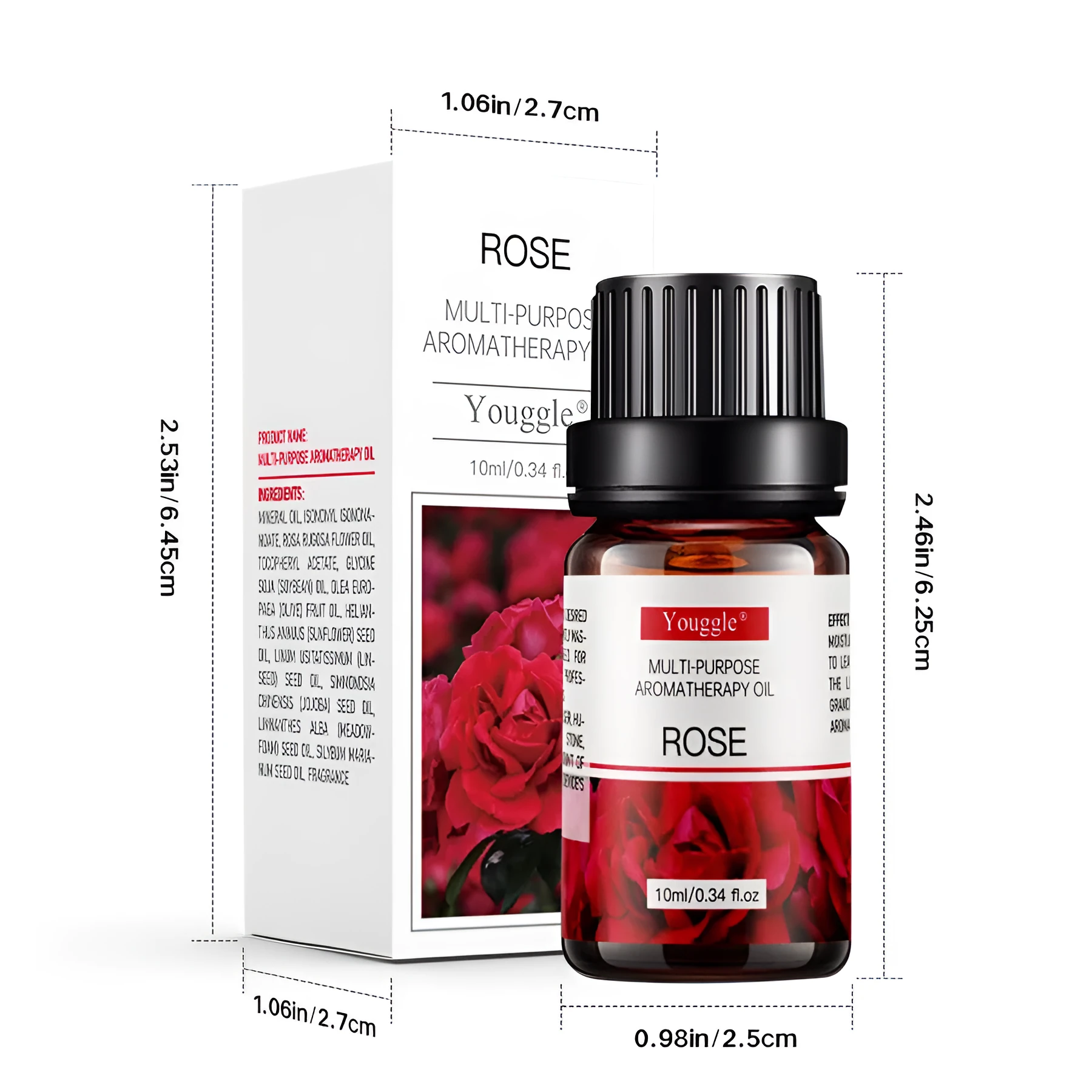 10ml lavender essential oil in a glass bottle with dropper cap, water-soluble for humidifiers