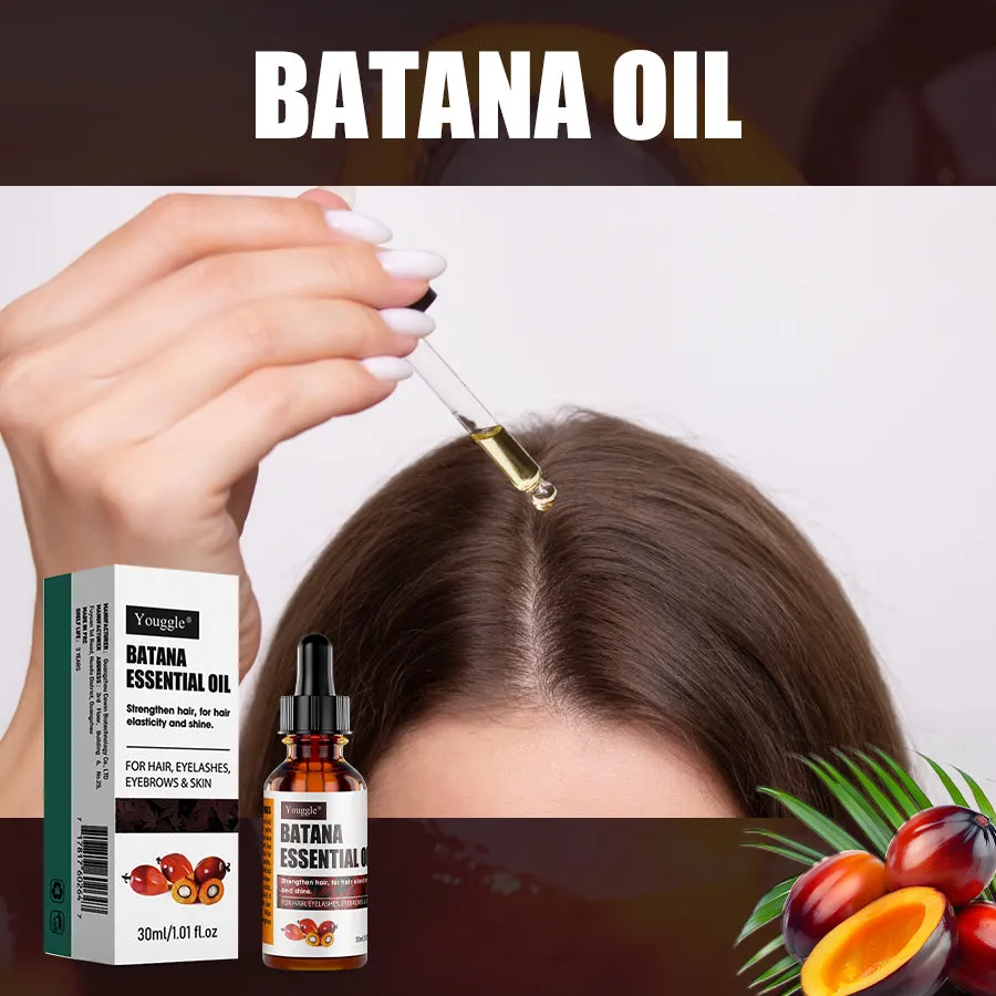 30ml bottle of organic batana essential oil for hair repair and growth