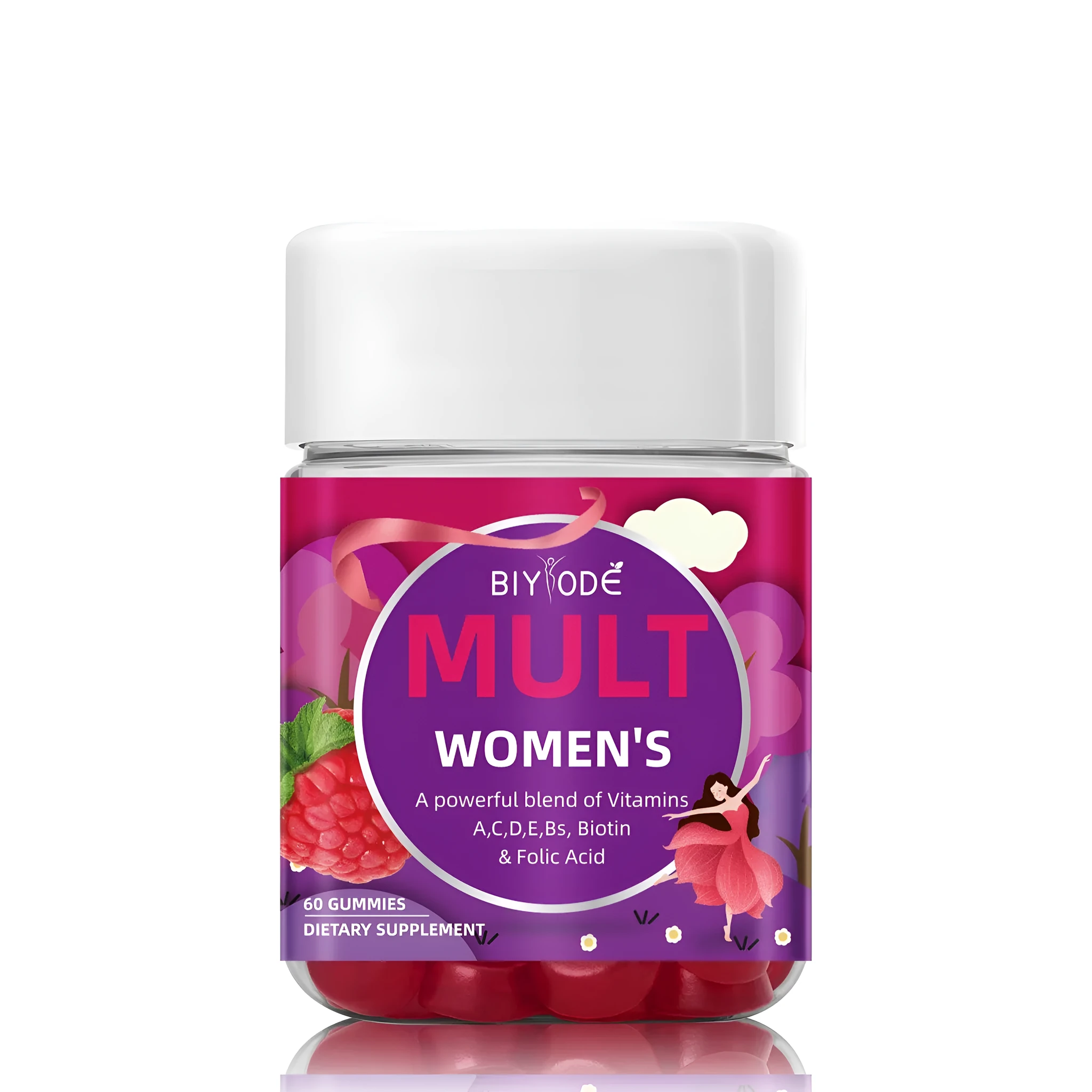 Biyode Women Multi Vitamin Supplement Gummies bottle with 60 gummies