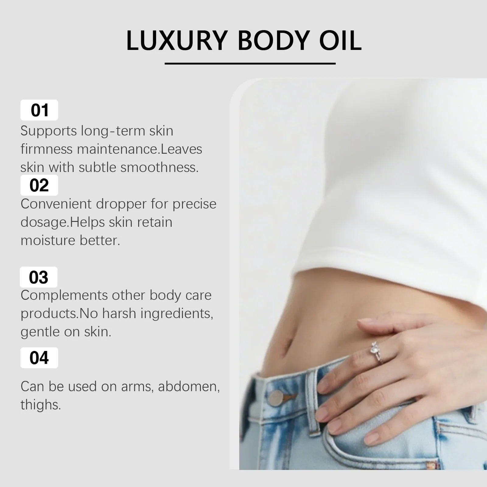 100ml bottle of body firming moisturizer with vitamin E and rose extract on a white background