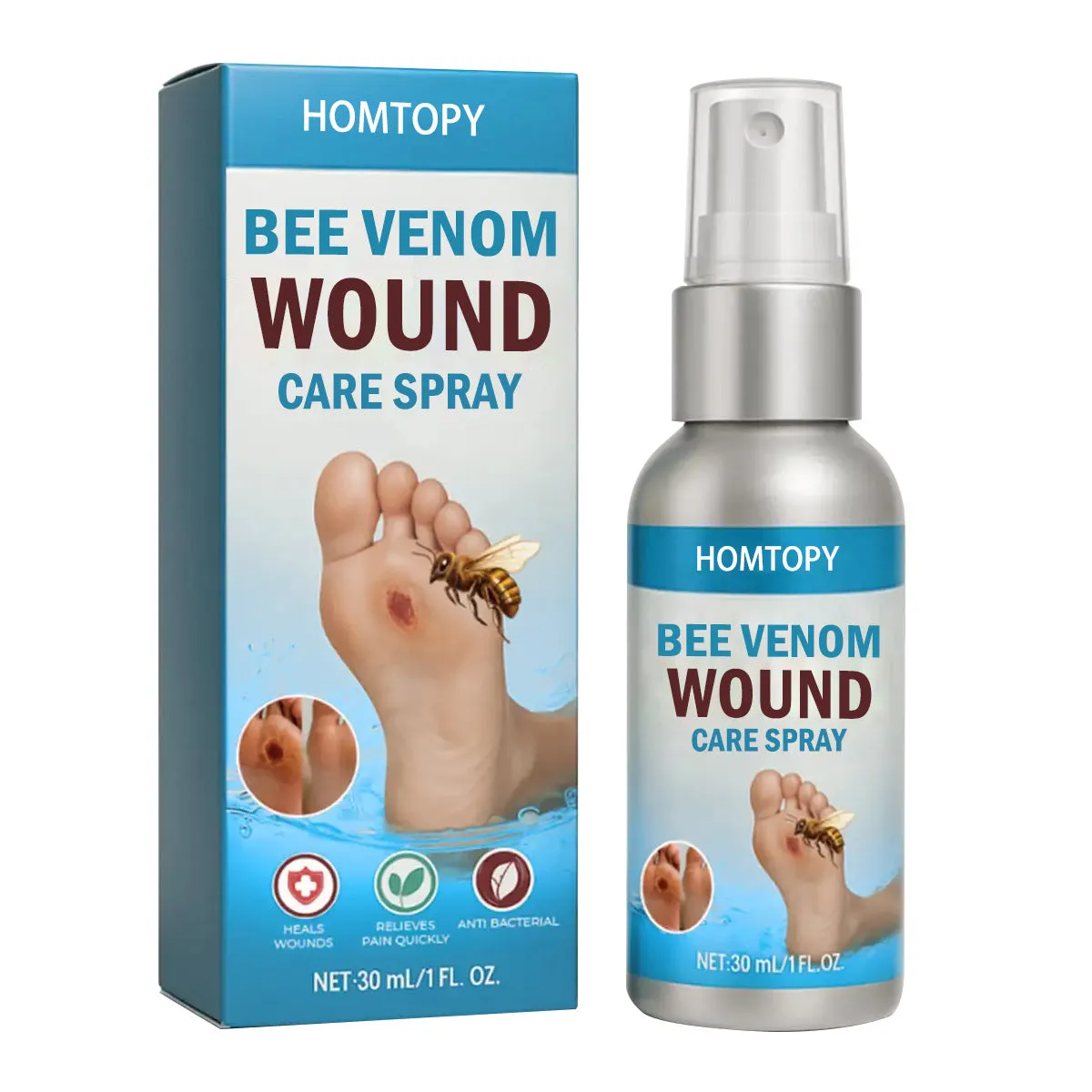 Bee Venom Foot Skin Care Spray 30ml bottle for general use