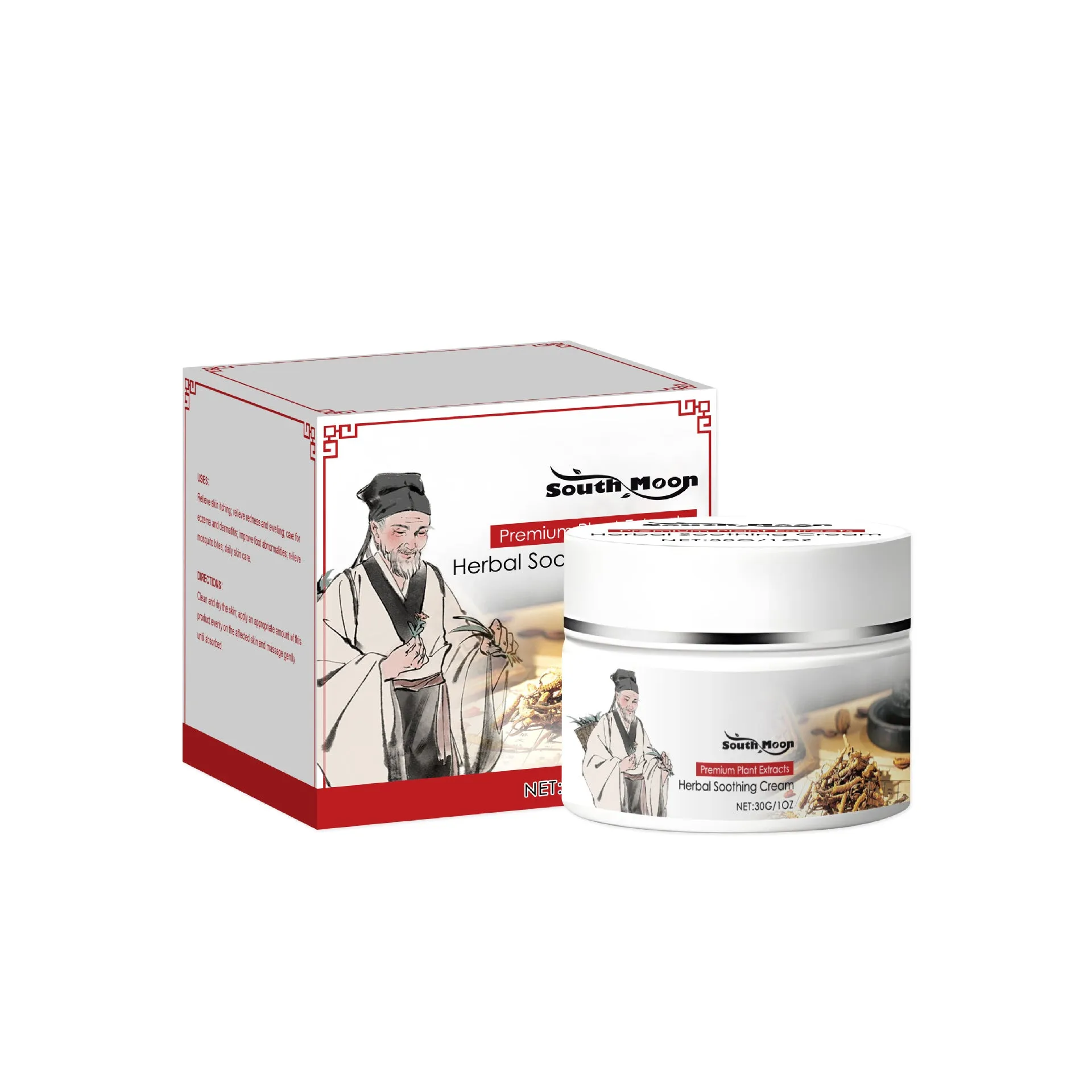 Herbal neck cream 30g in standard packaging for moisturising body skin