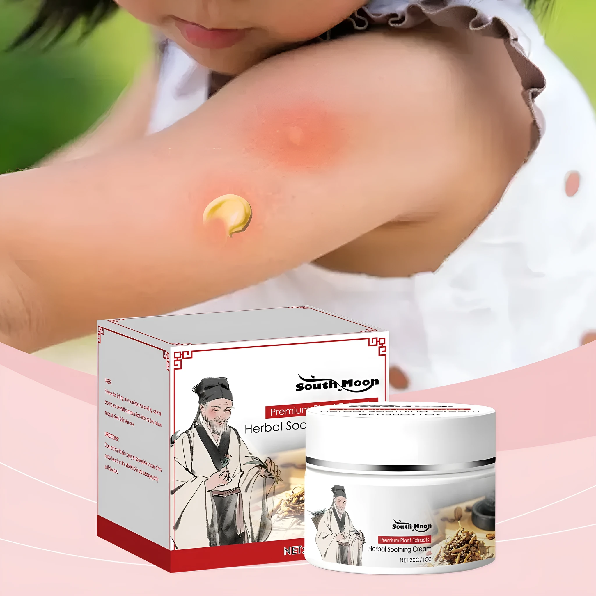 Herbal neck cream 30g in standard packaging for moisturising body skin