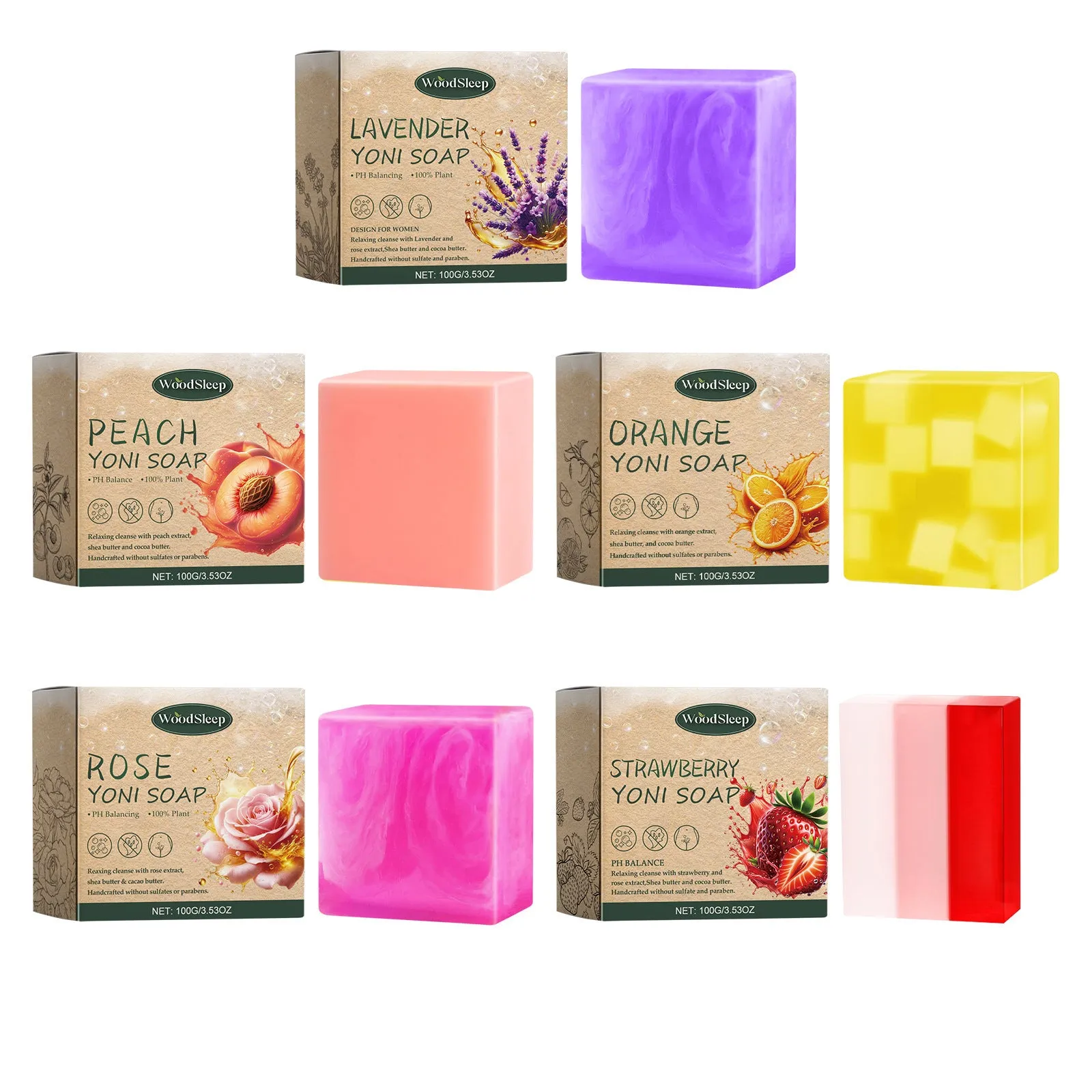 Gentle deep cleansing shower soap bar in lavender flavour, suitable for universal skin type, individually wrapped